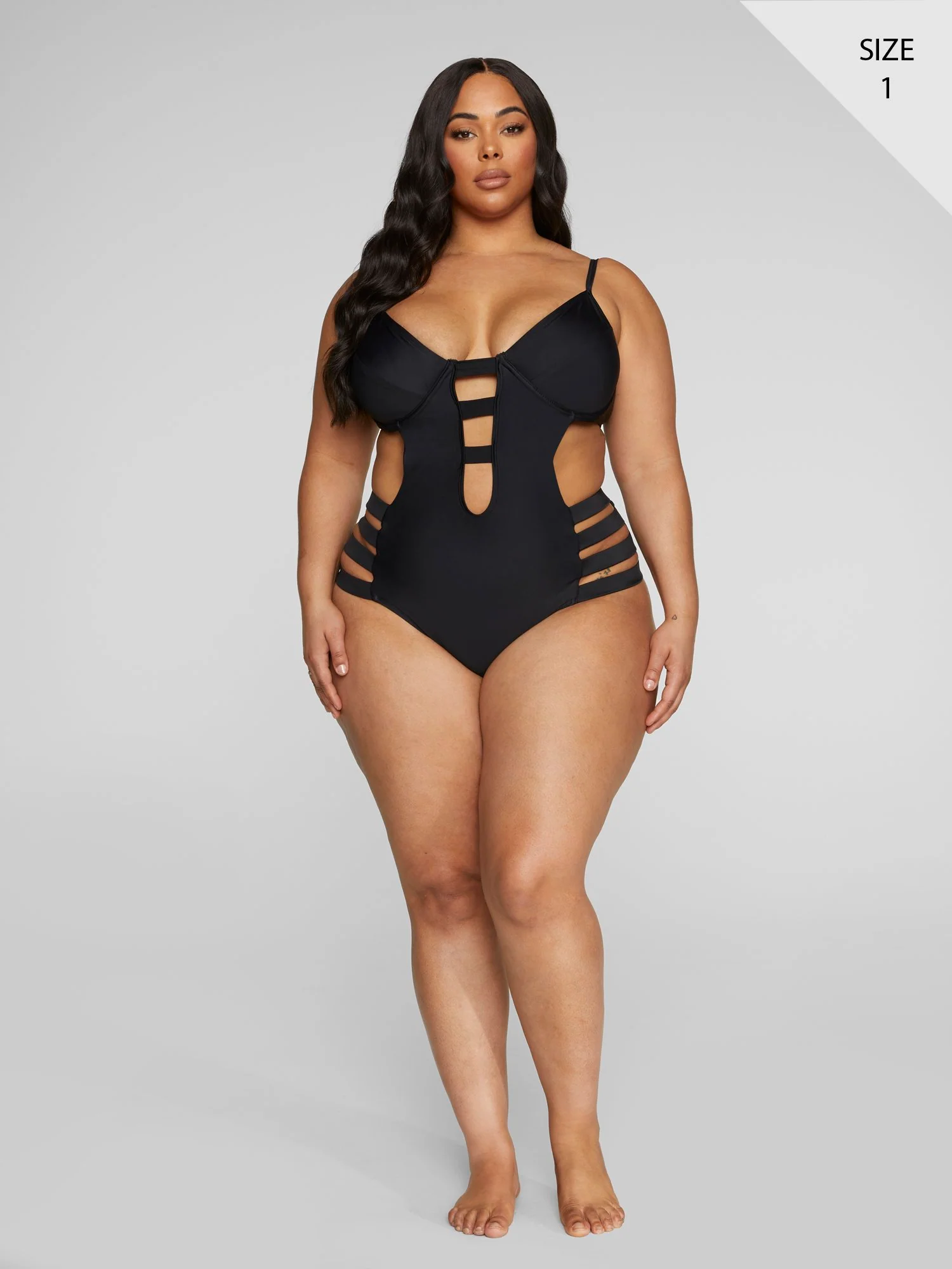 Chandra Caged One-Piece Monokini Swimsuit - Image 2