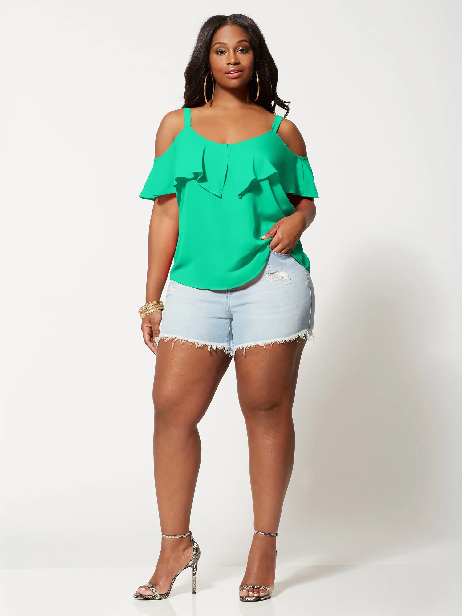 Chandra Cold-Shoulder Top - Image 3