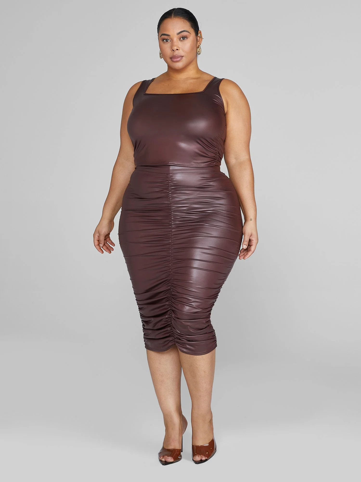 Chantel Leather Look Tank Top - Image 3