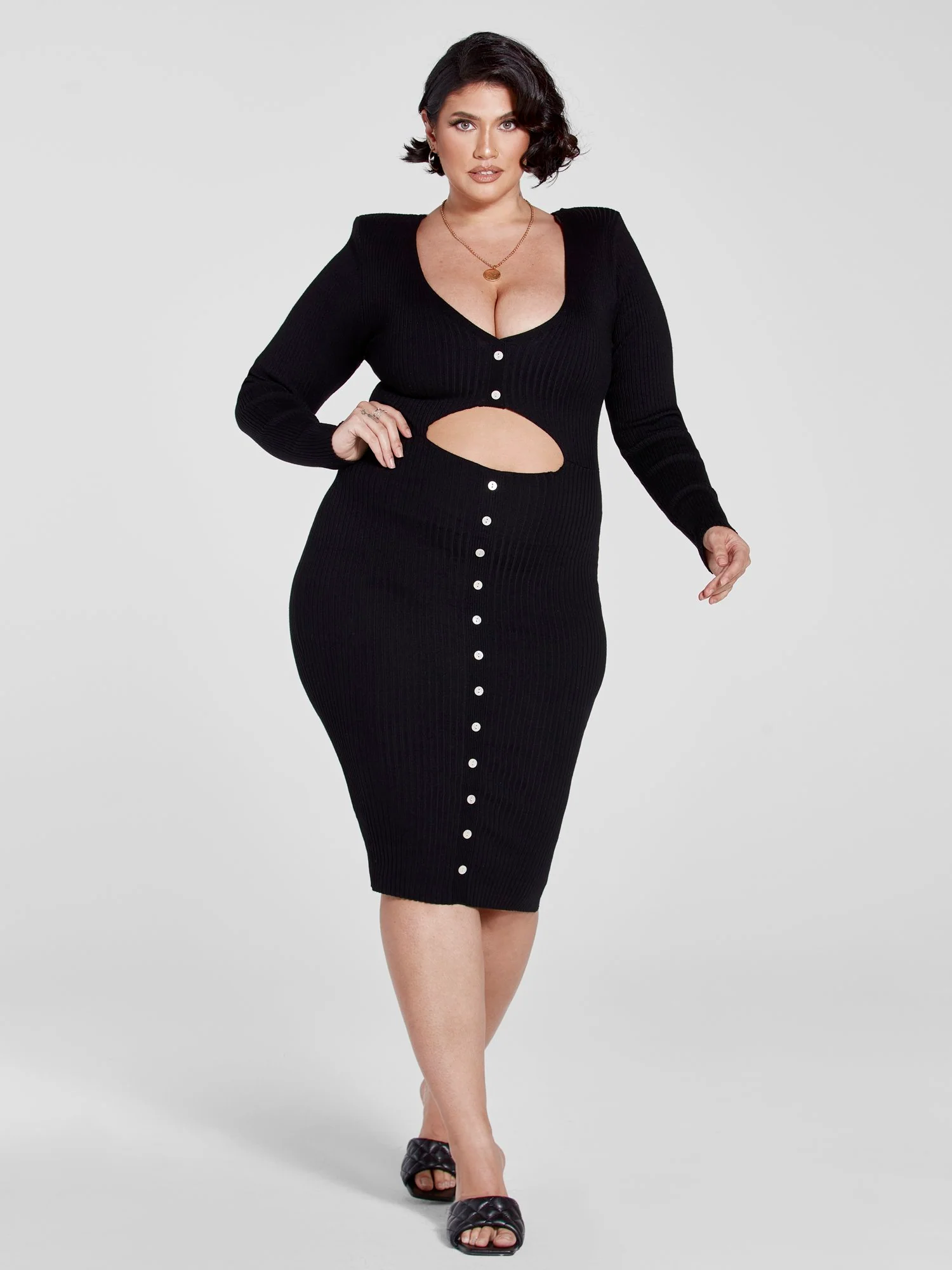 Chelle Cutout Sweater Dress - Image 3