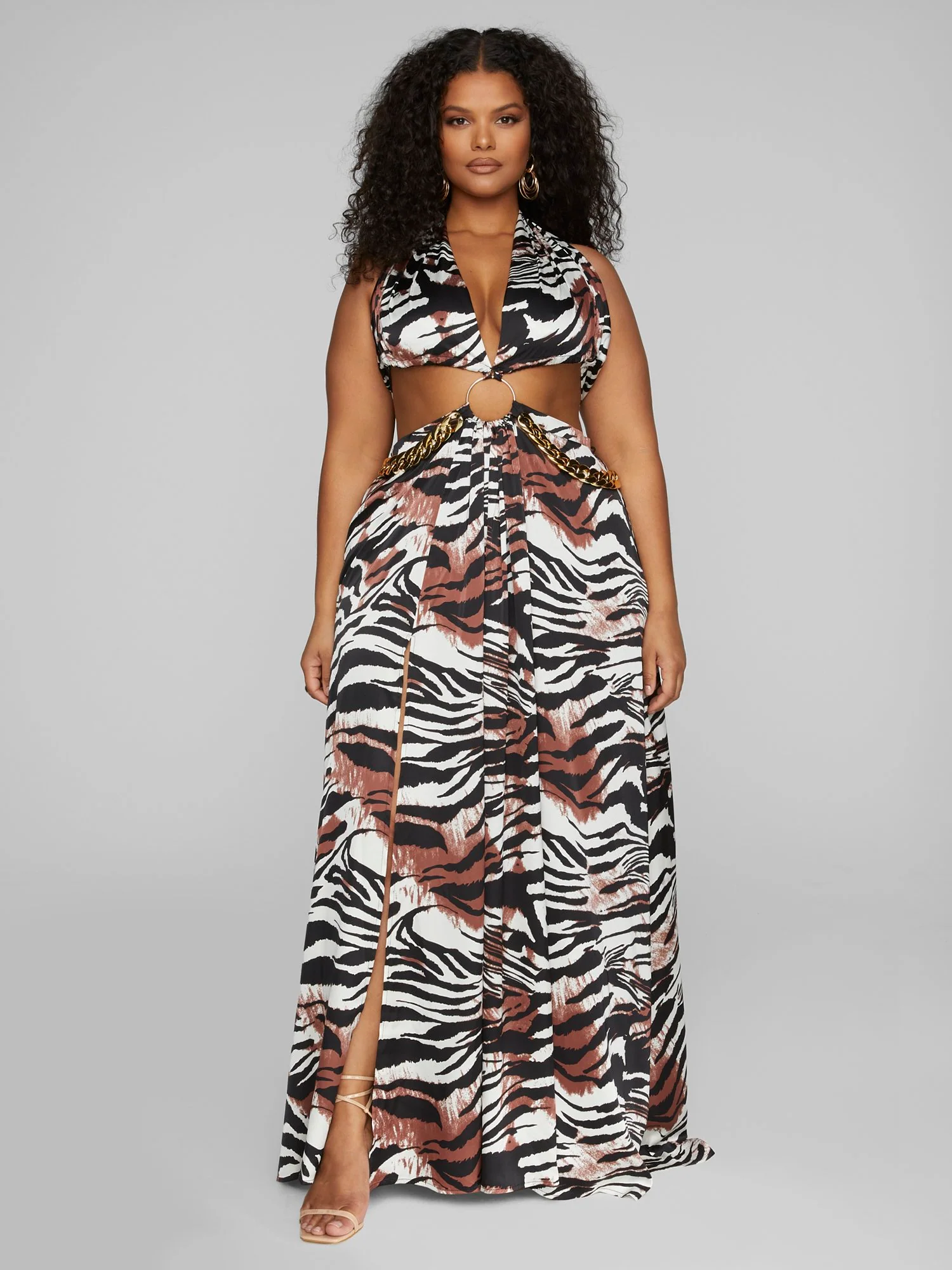 Chelsea O-Ring Animal Print Maxi Dress - Image 2