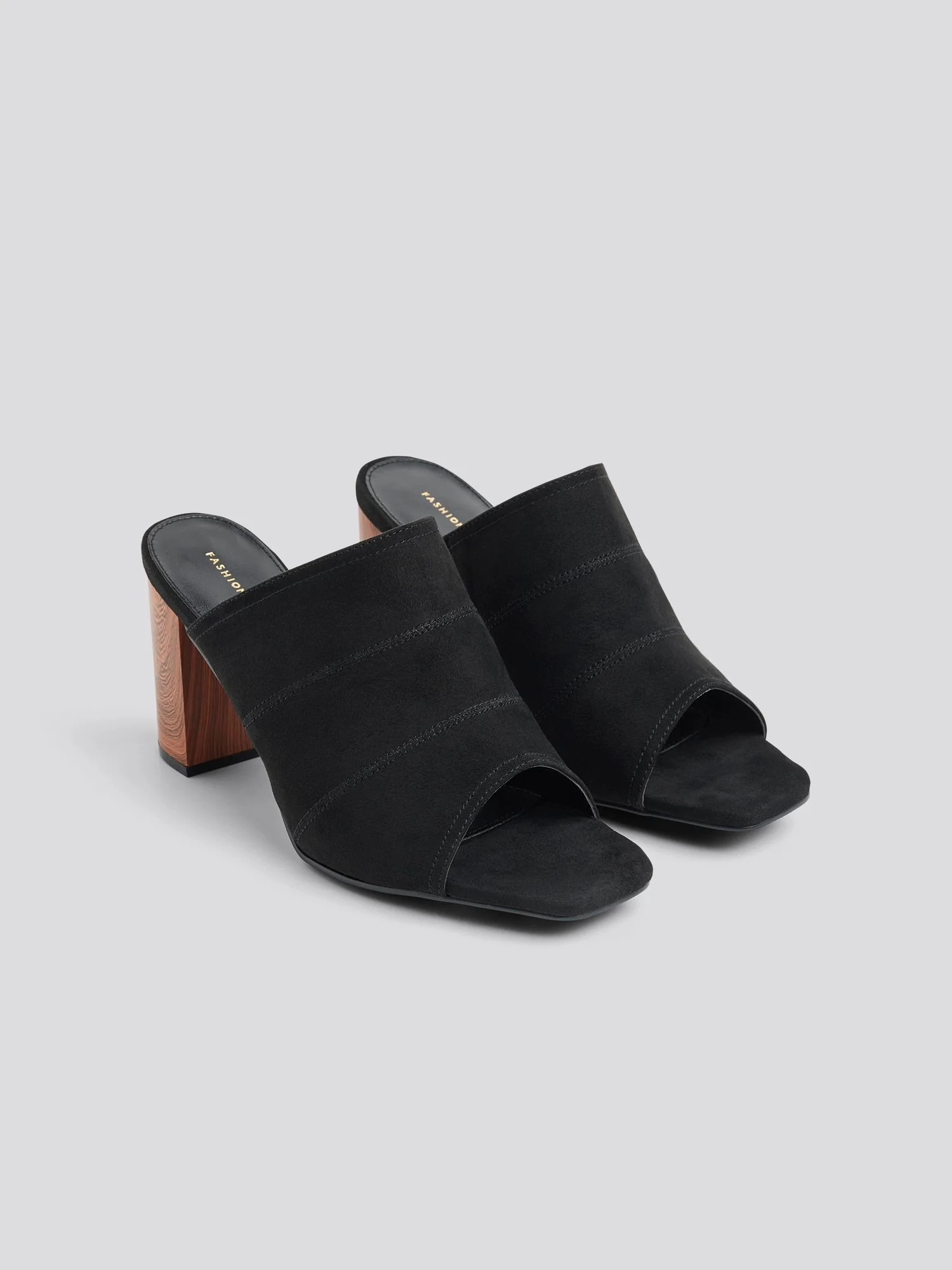 Cheyenne Wide Width Block Heel Mules - Image 3