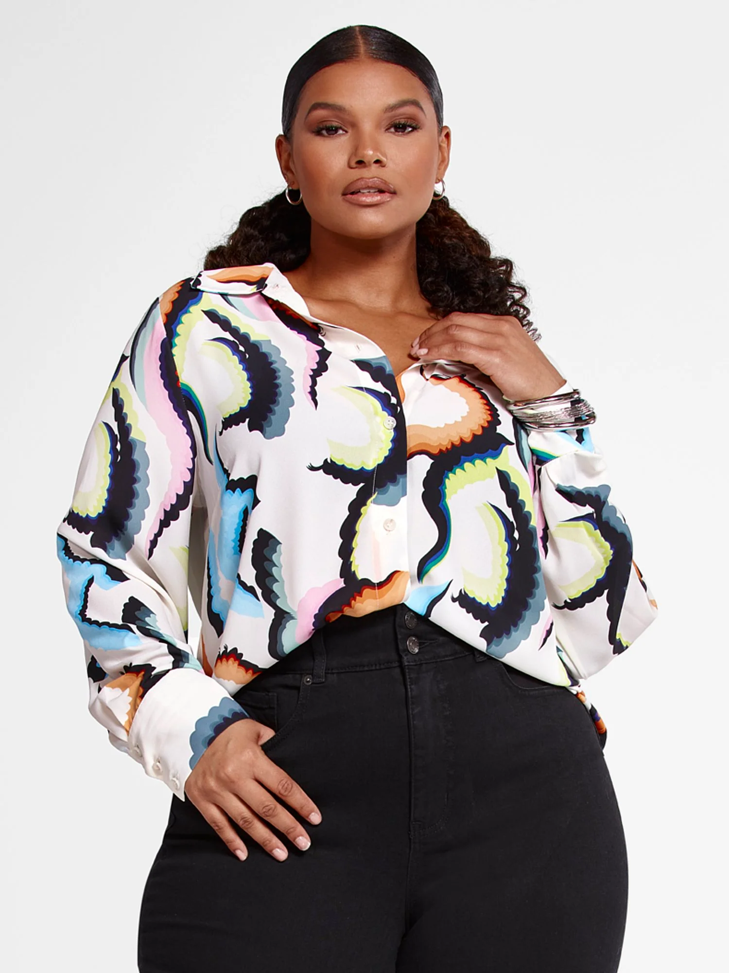 Cia Multicolor Print Button Down Shirt - Image 2