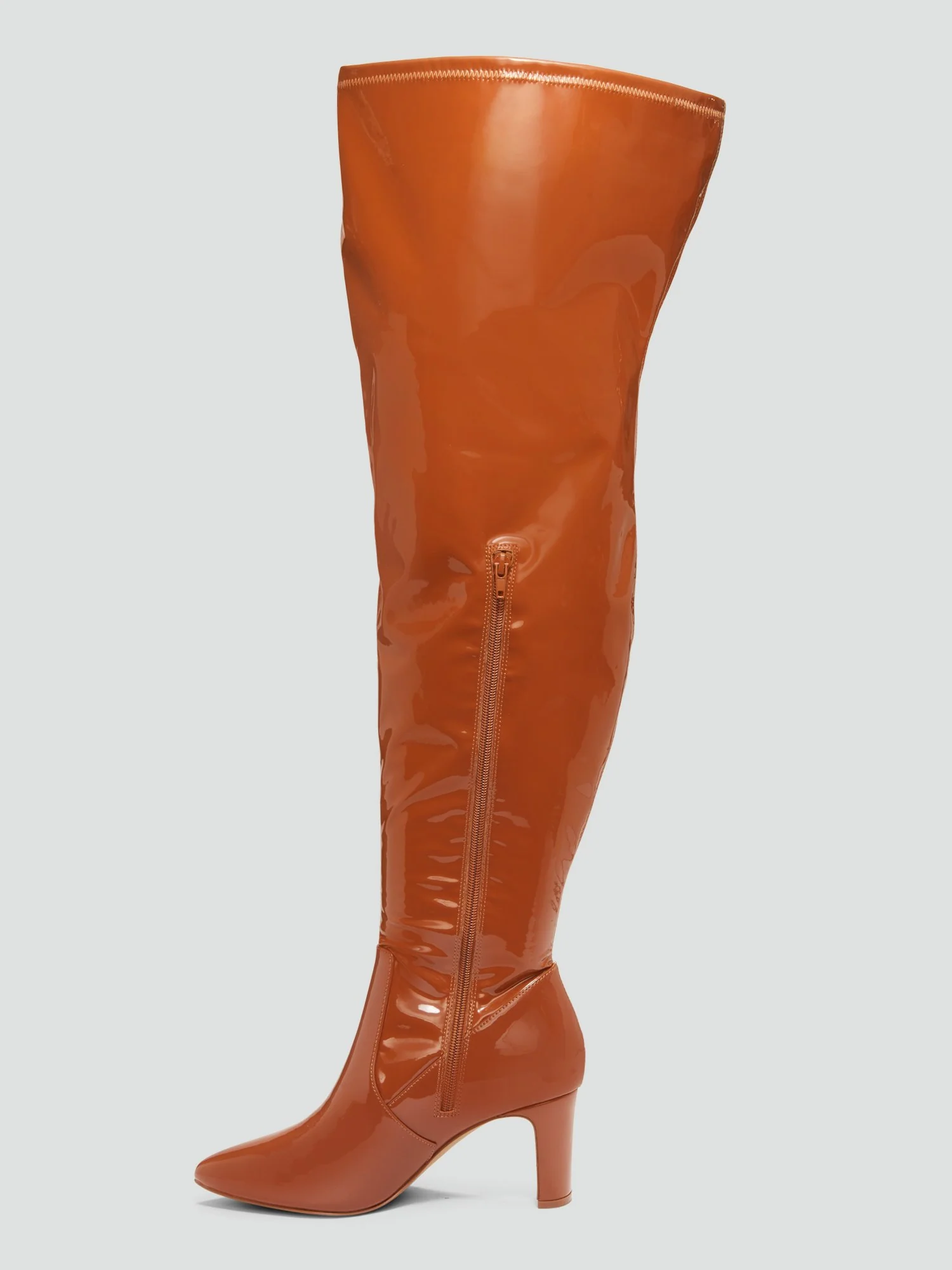 Citrine Patent Leather Thigh-High Boots - Nadia x FTF - Image 4