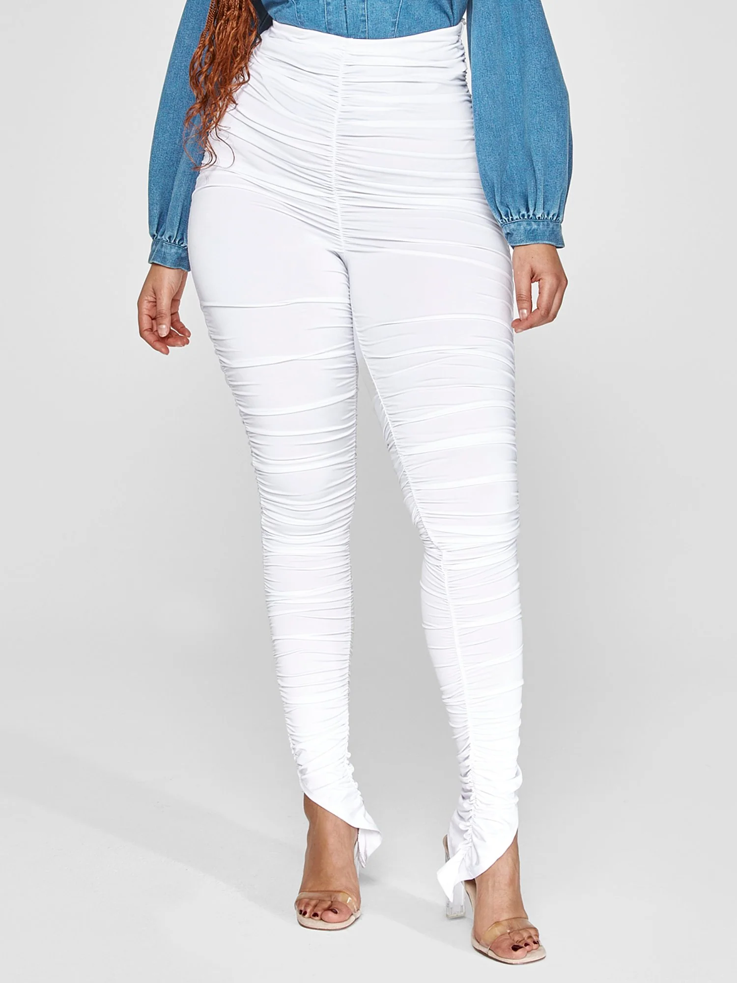 Coco High Waisted Ruched Pants - Image 2