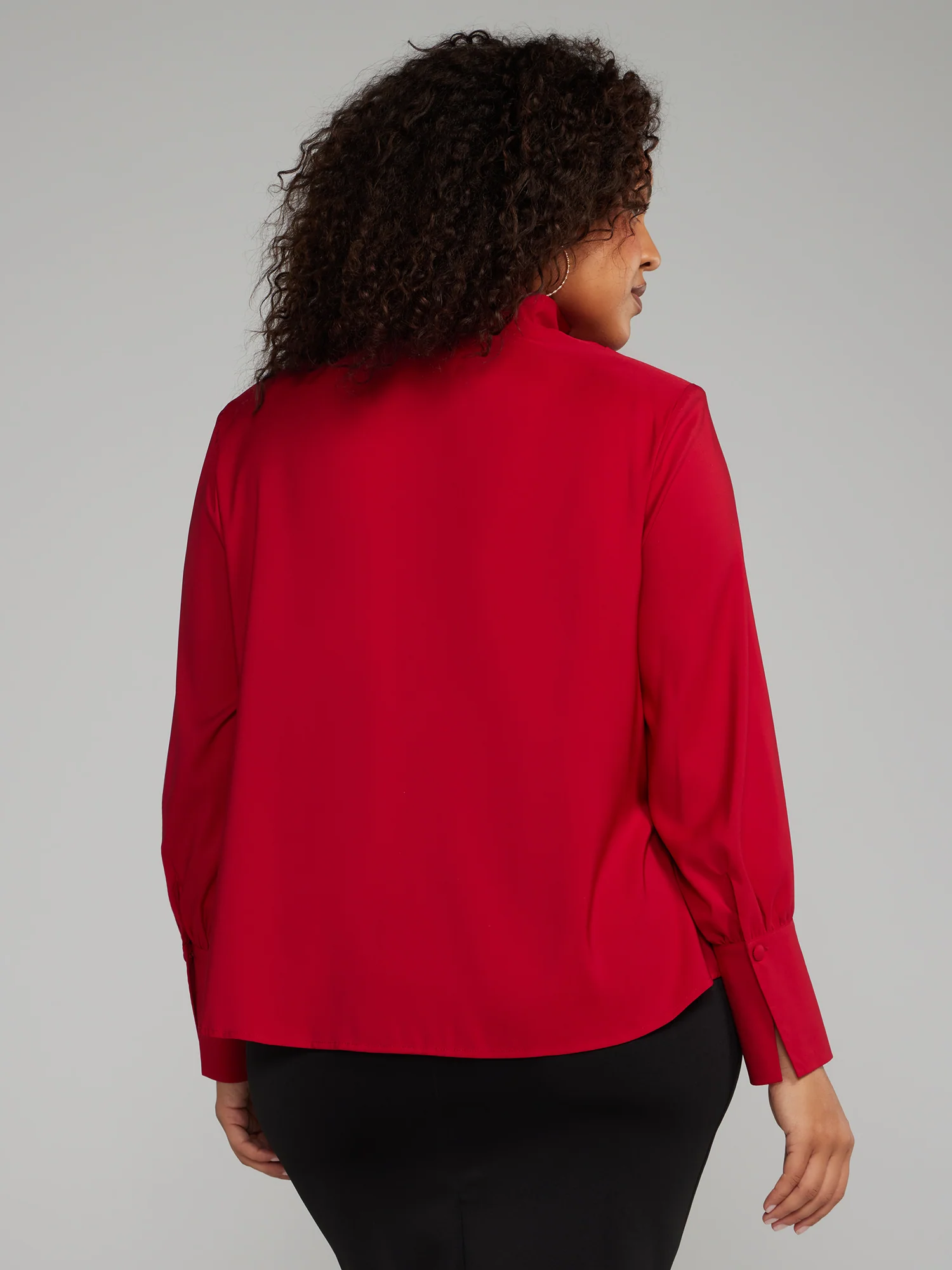 Cowl Neck Blouse with Detachable Necklace - Image 8