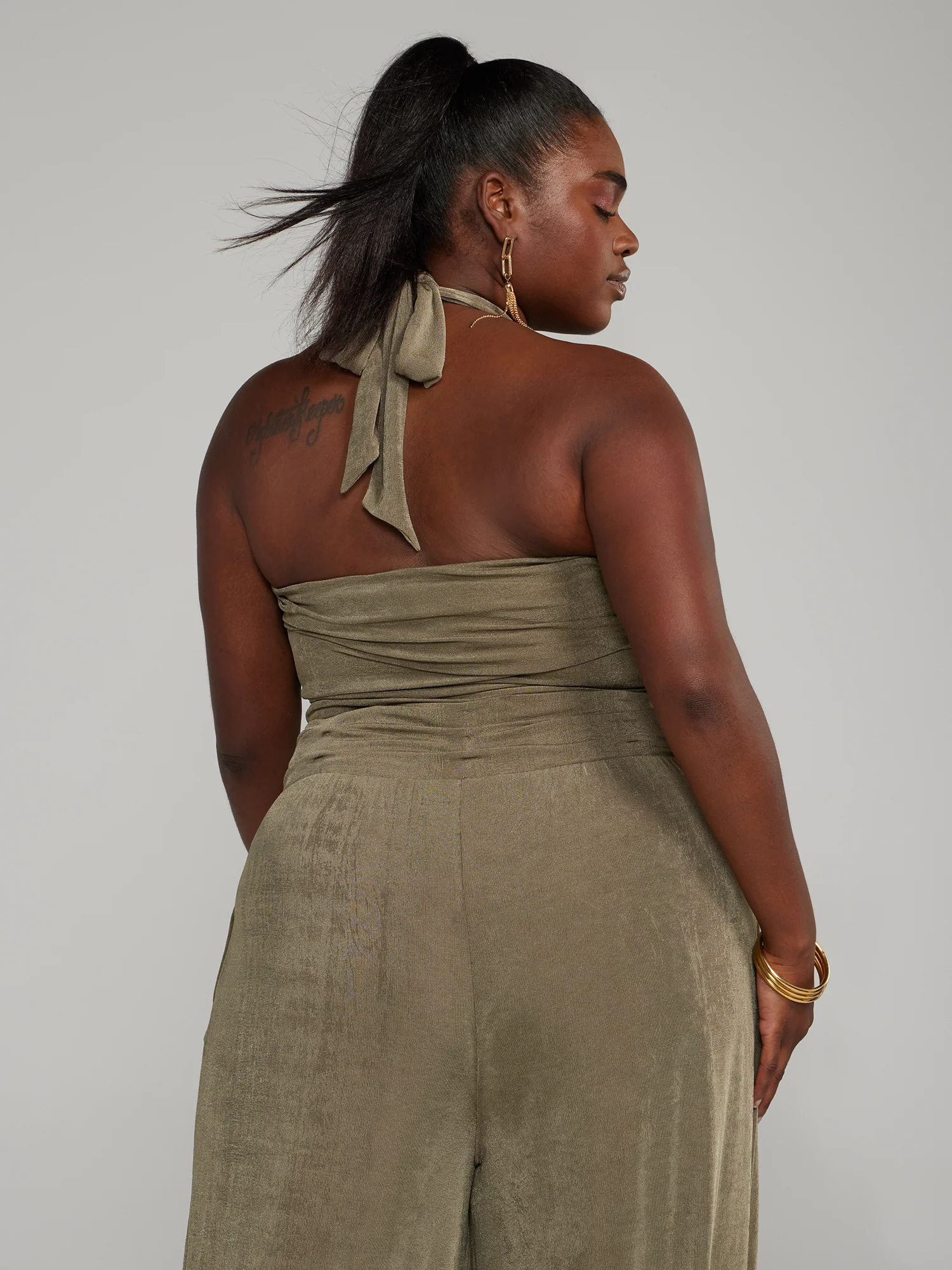 Cropped Halter Neck Top - Image 3