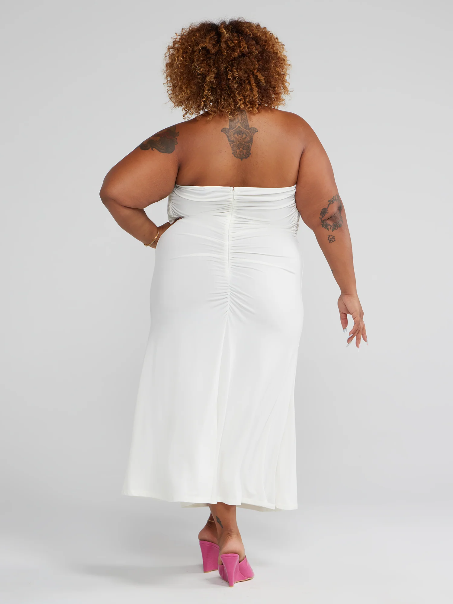 Crystal Crossneck Midi Dress - Image 4