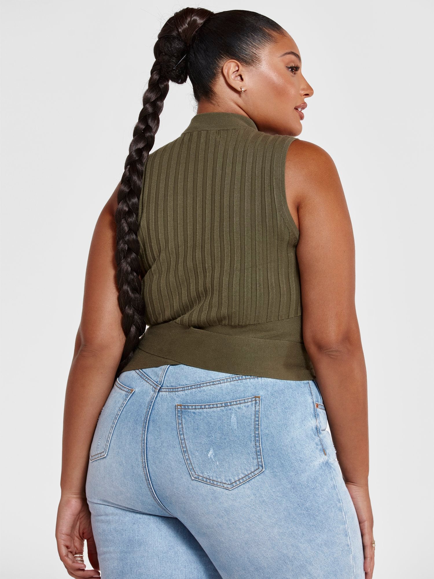 Daja Ribbed Knit Sleeveless Top - Image 3