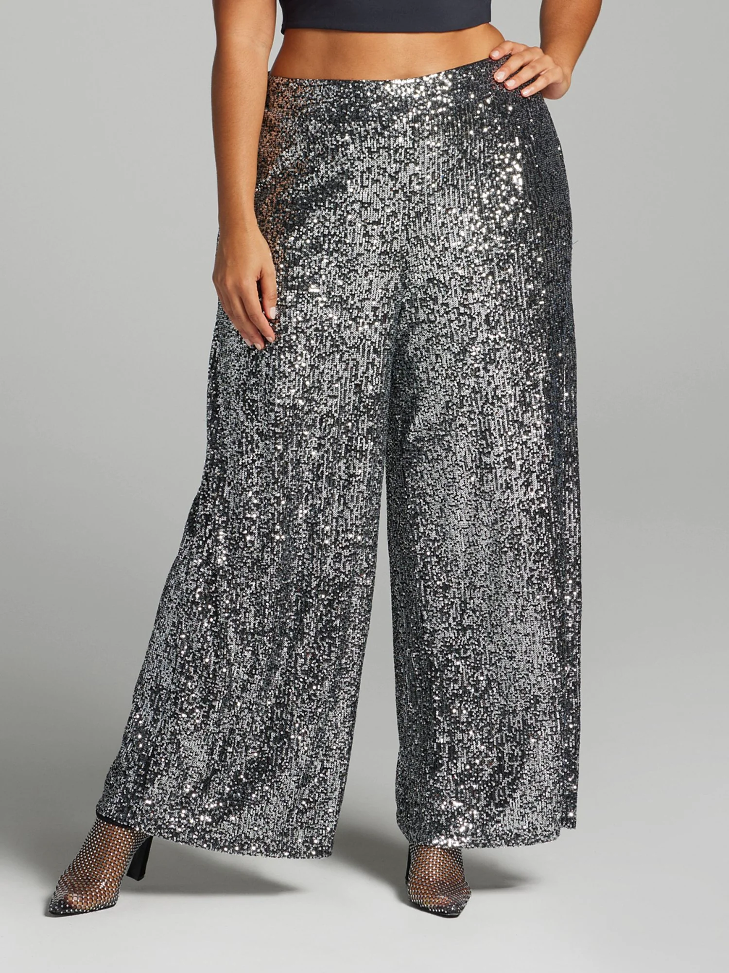 Damaris Sequin Flare Leg Pants - Image 2