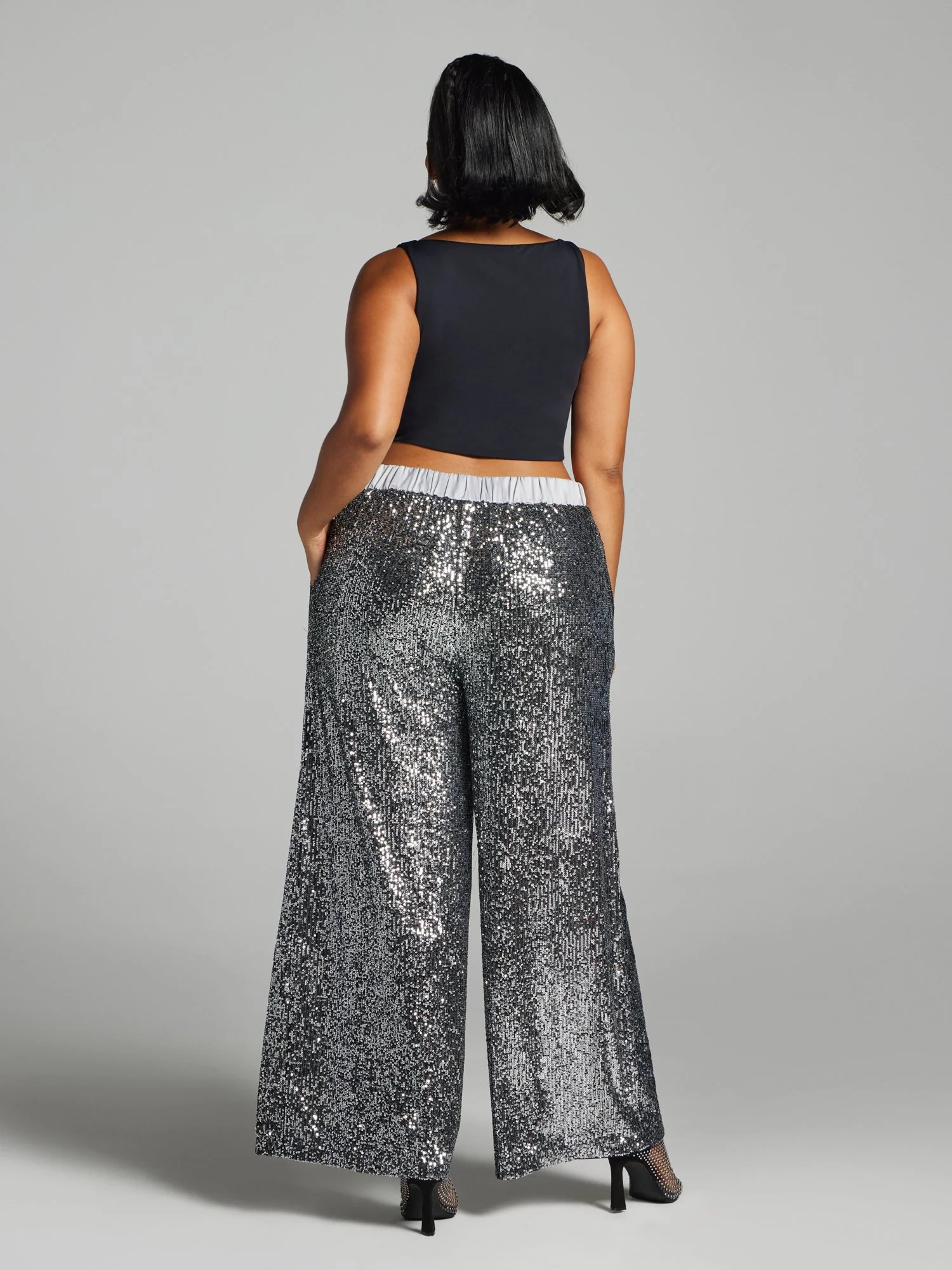 Damaris Sequin Flare Leg Pants - Image 3