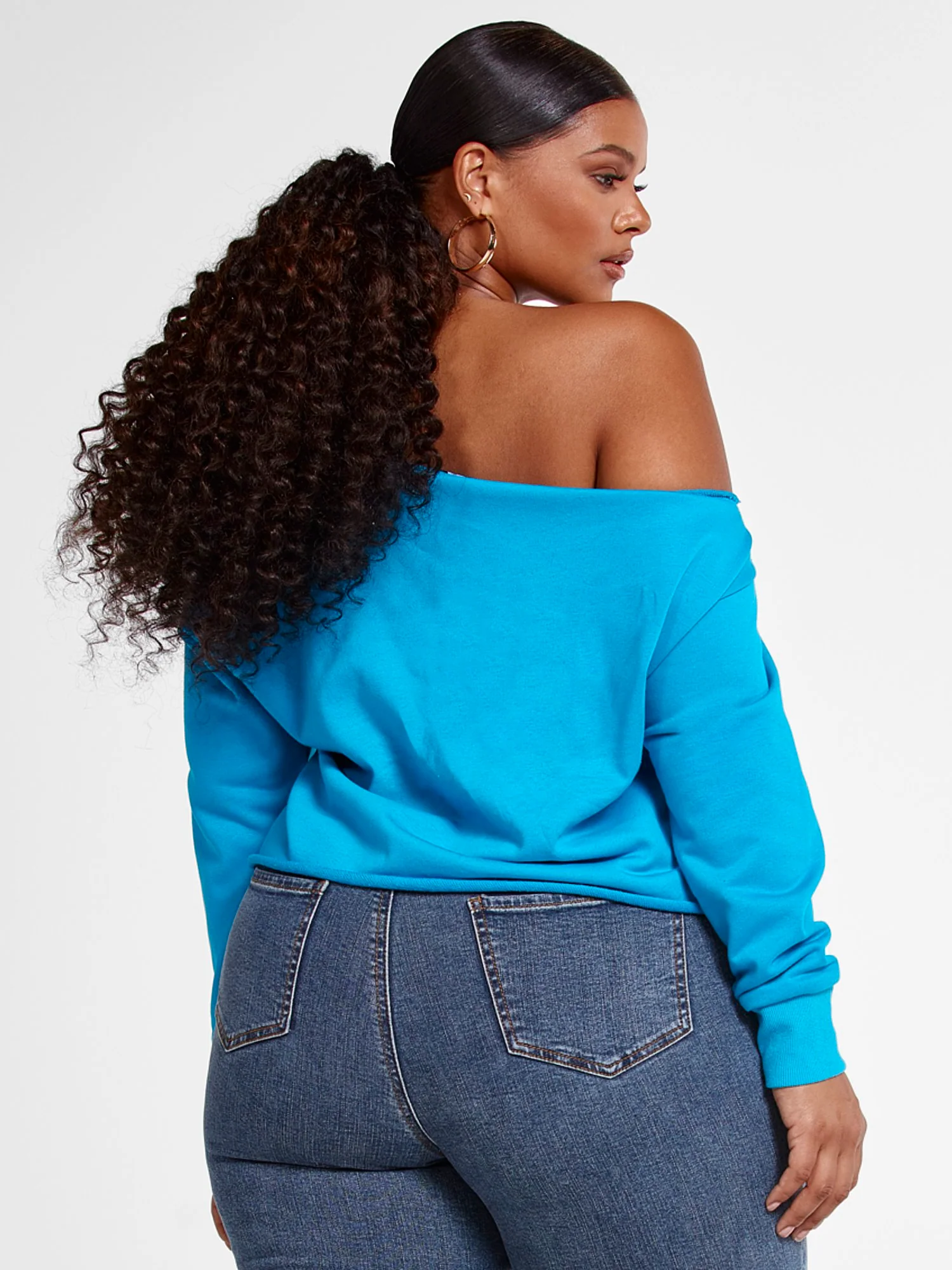 Daphne Off The Shoulder French Terry Top - Image 2