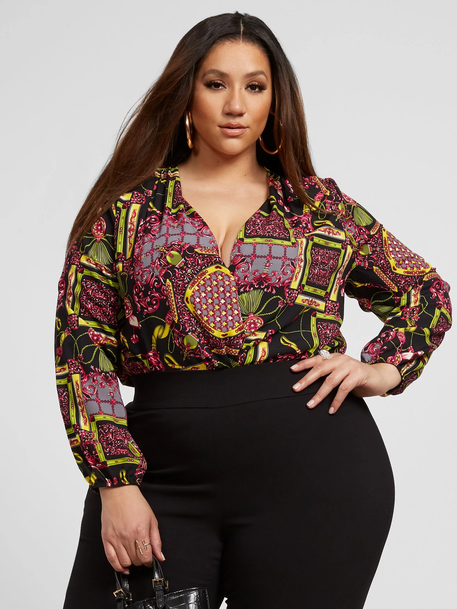 Davina Chain Print Bodysuit - Image 2