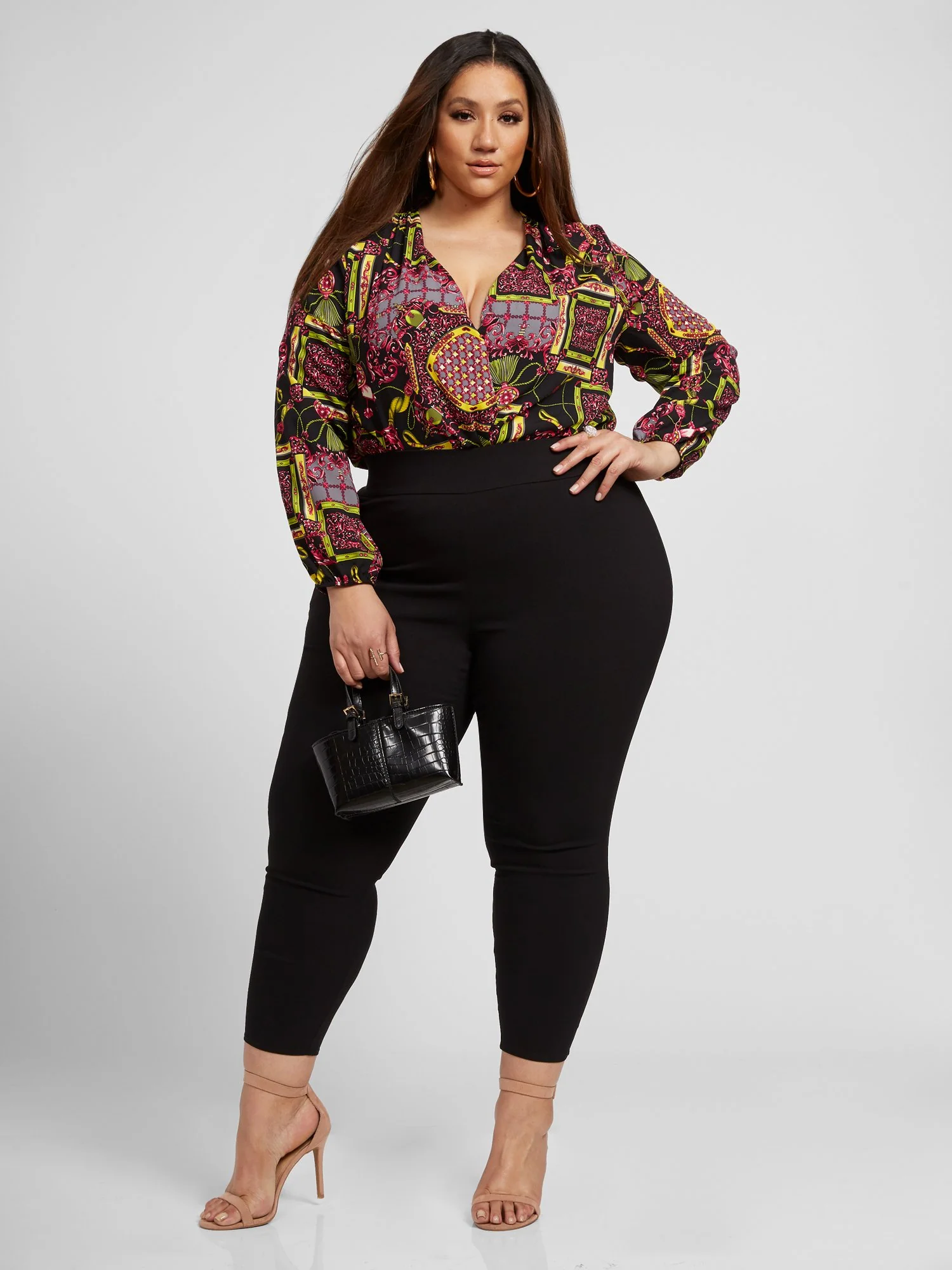 Davina Chain Print Bodysuit - Image 3