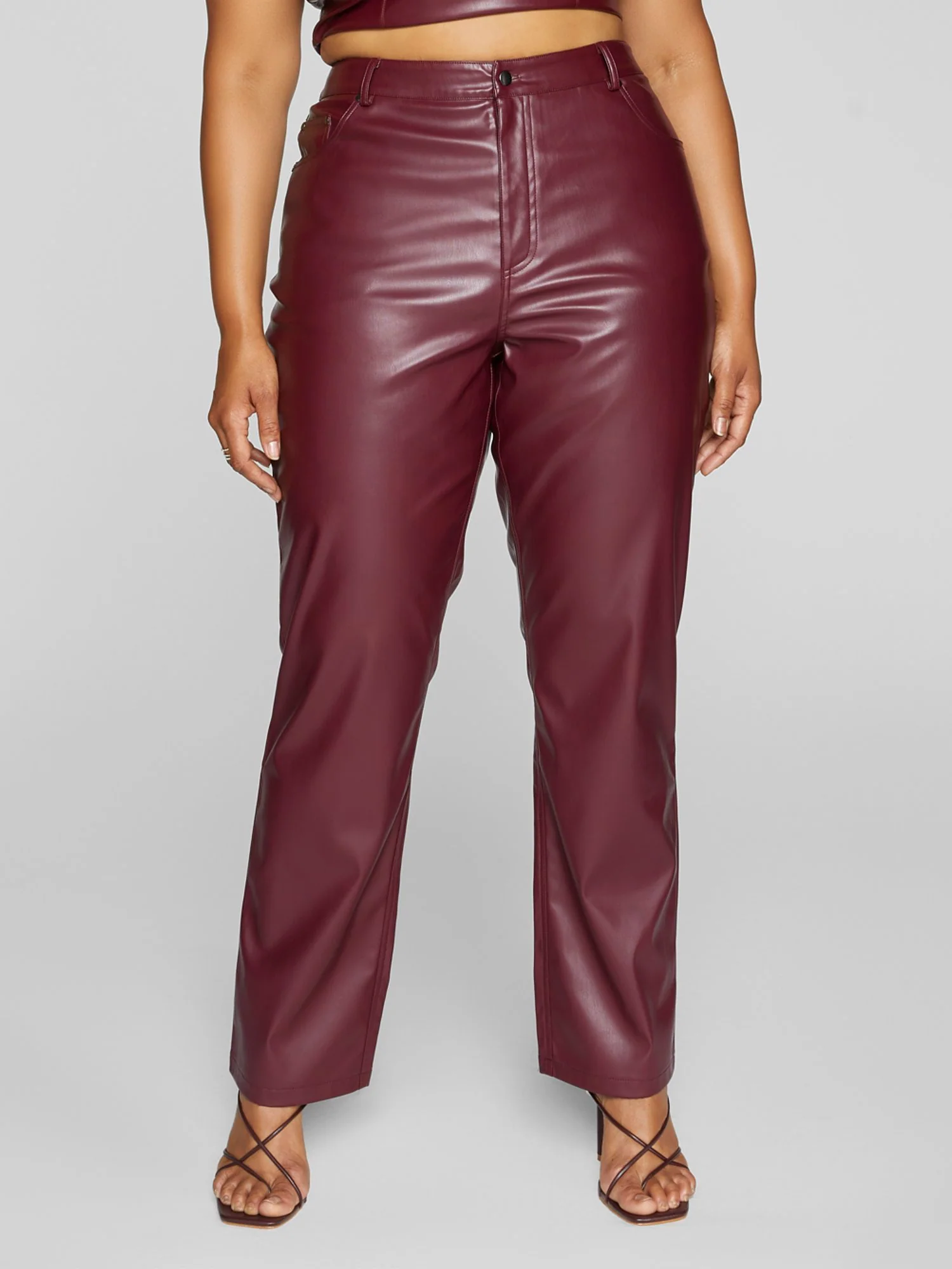 Davina Faux Leather Pants - Image 10