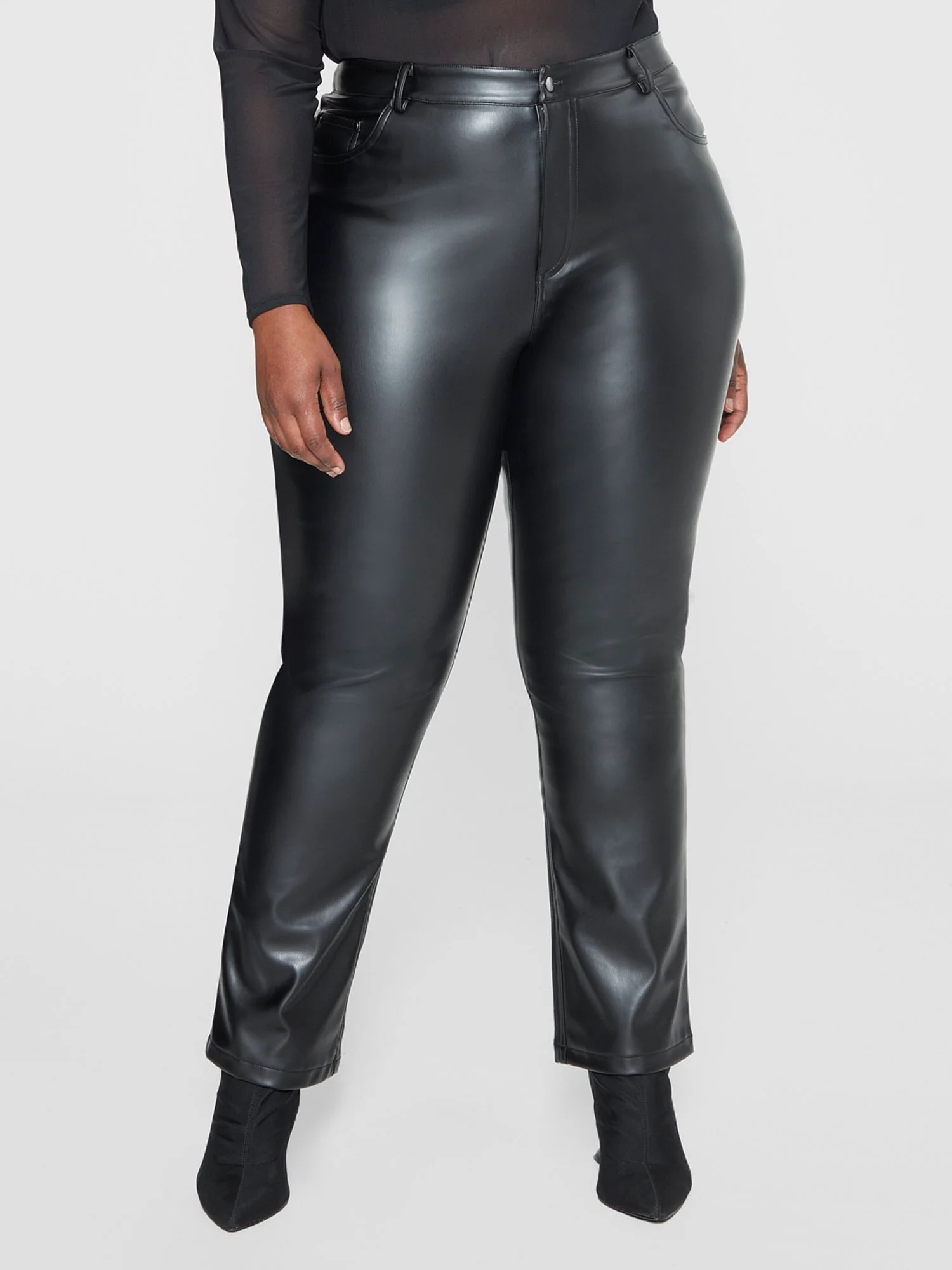 Davina Faux Leather Pants - Image 2