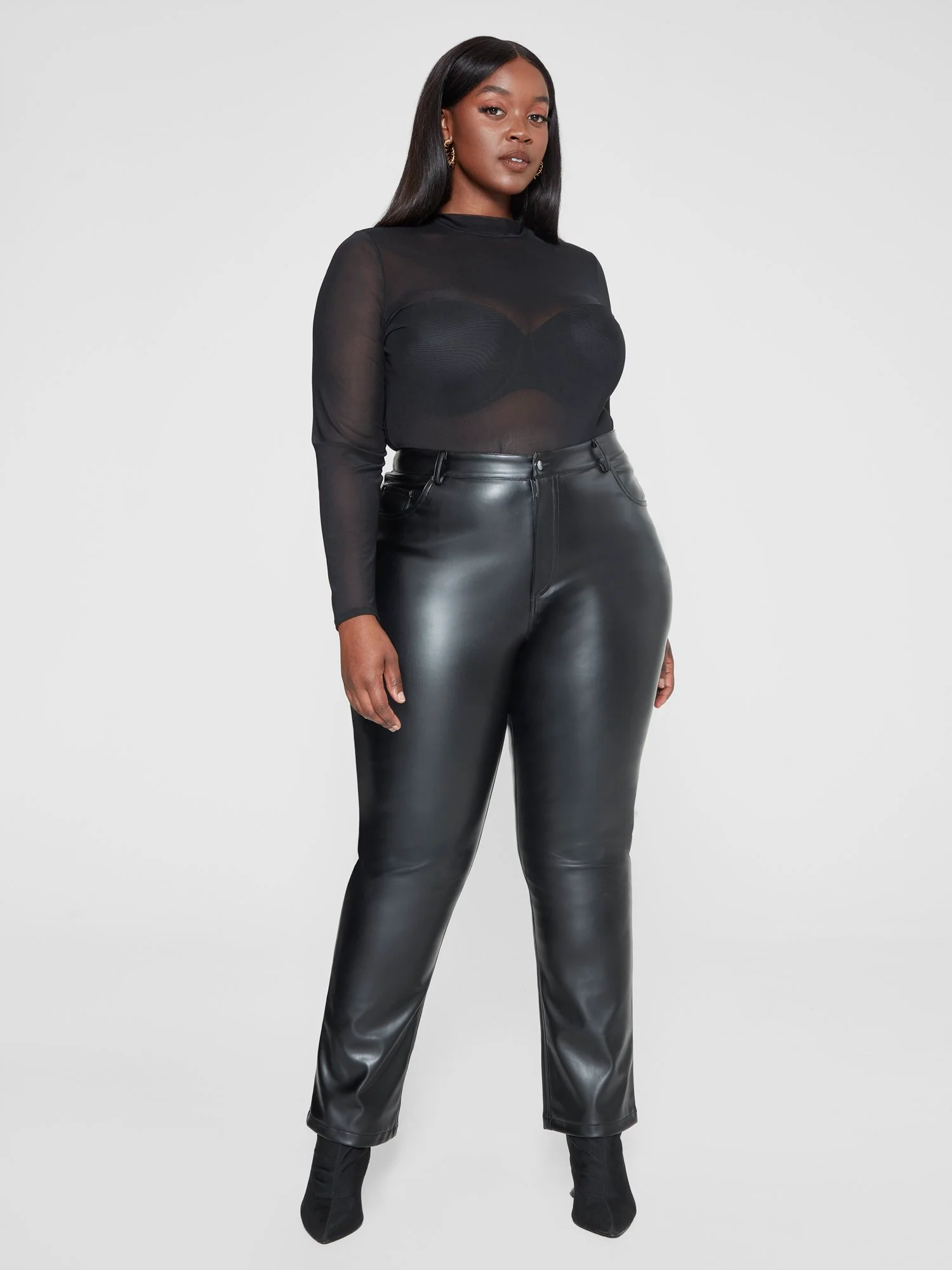 Davina Faux Leather Pants - Image 3