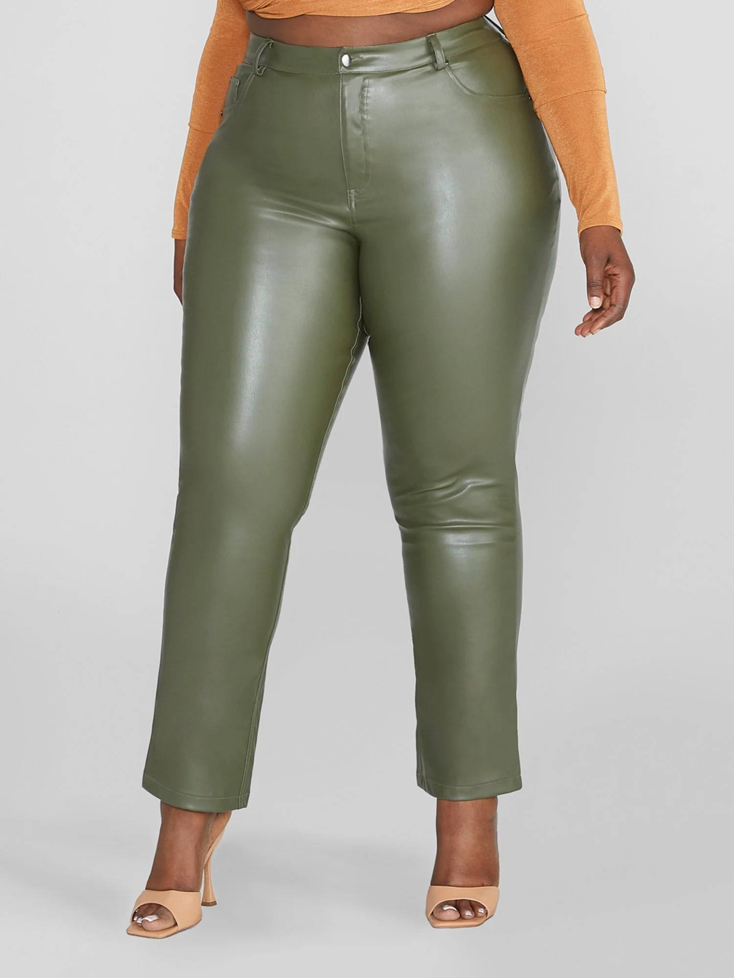 Davina Faux Leather Pants - Image 5