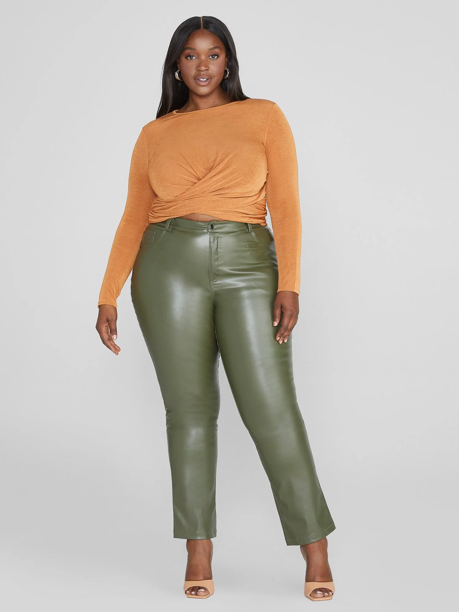 Davina Faux Leather Pants - Image 7