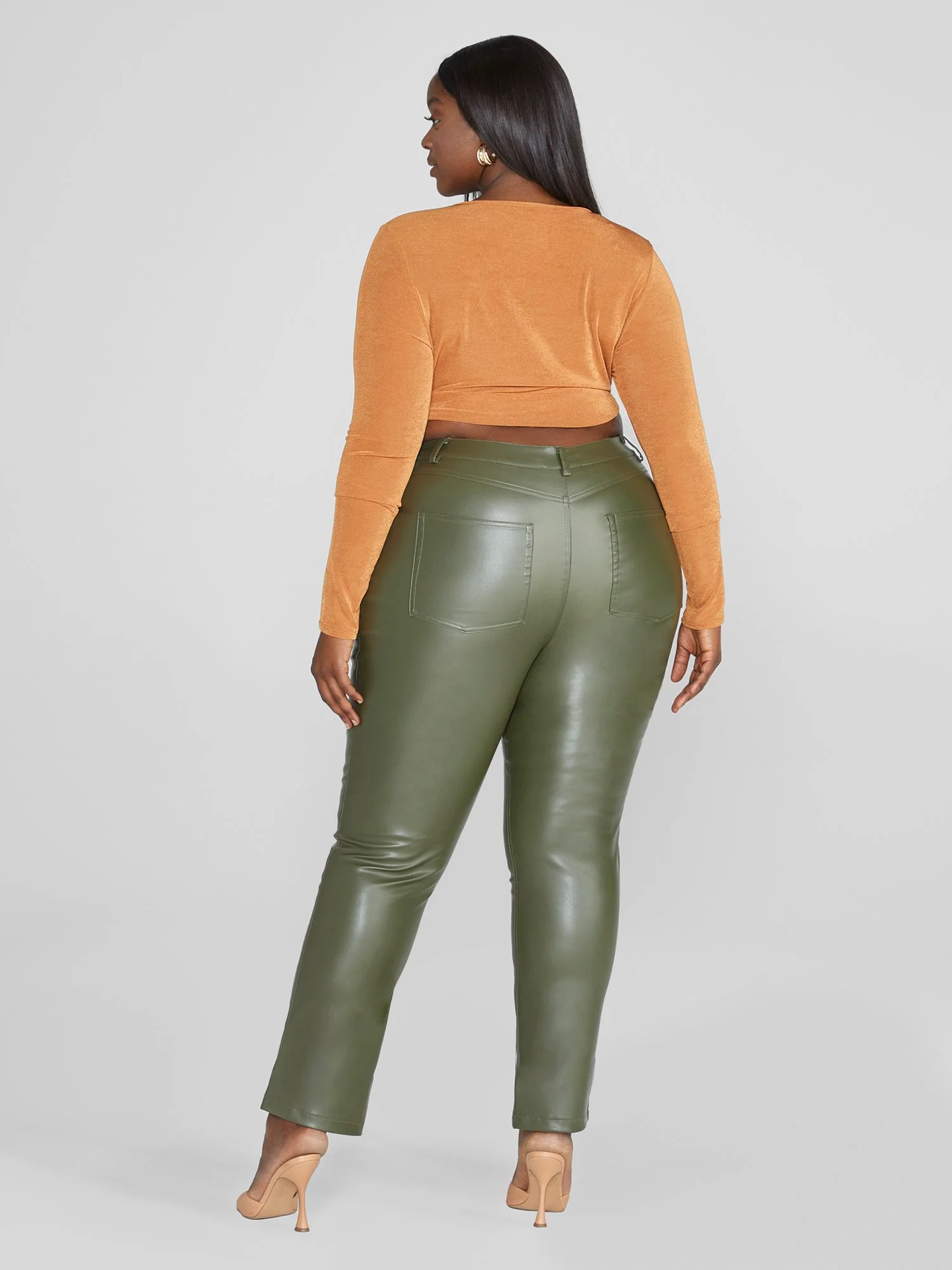 Davina Faux Leather Pants - Image 8