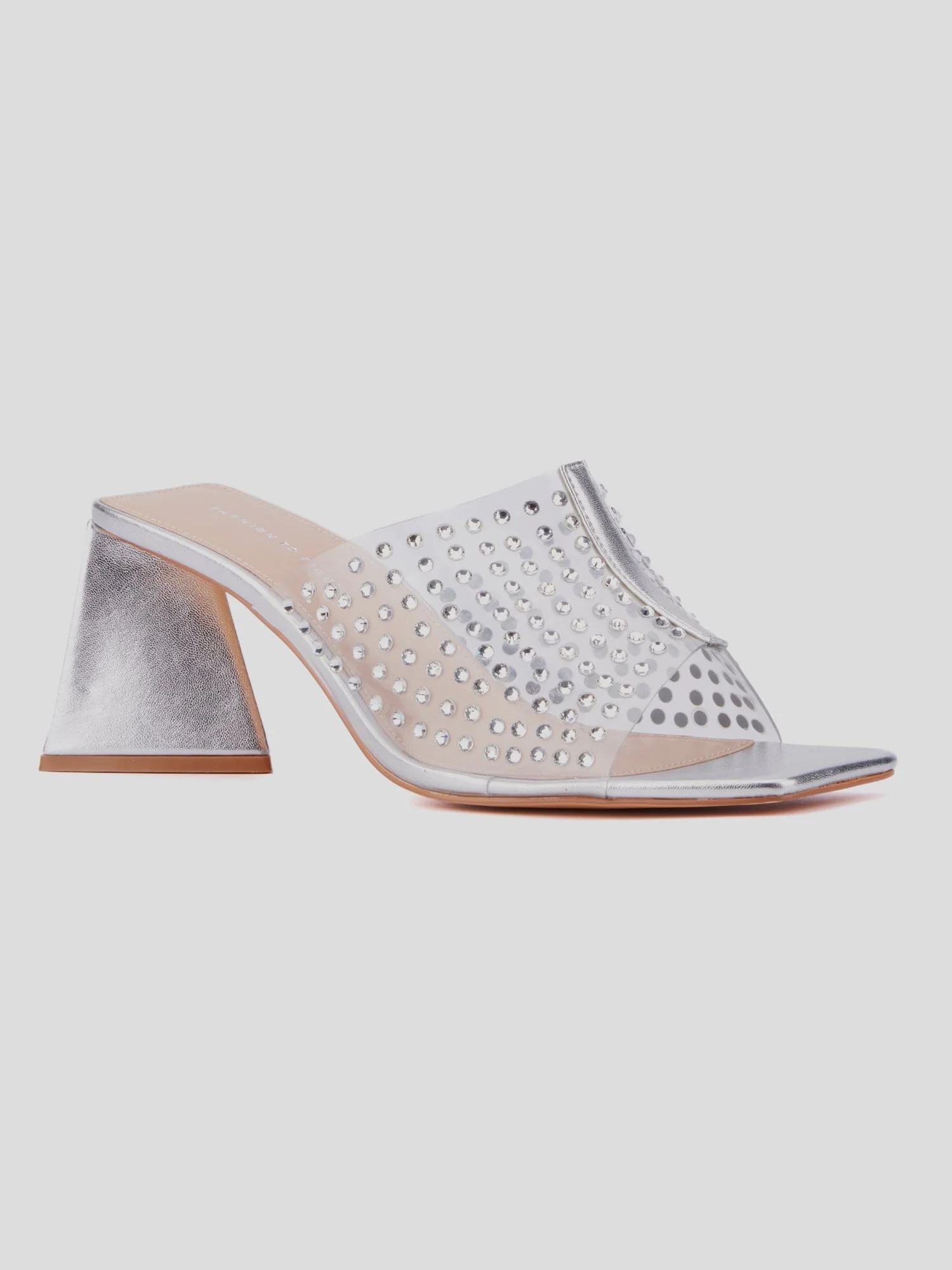 Dayna Wide Width Clear Embellished Heels - Image 5