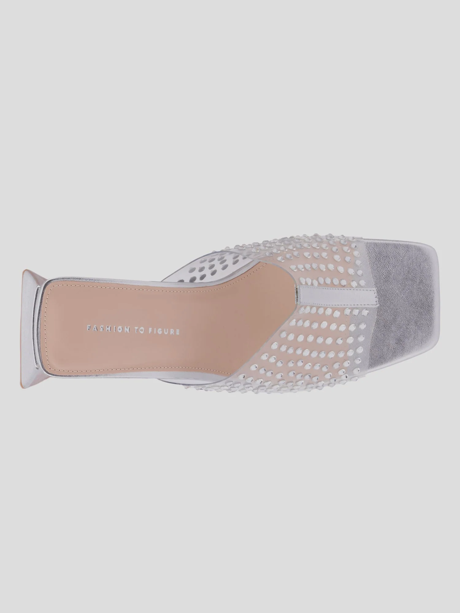 Dayna Wide Width Clear Embellished Heels - Image 9