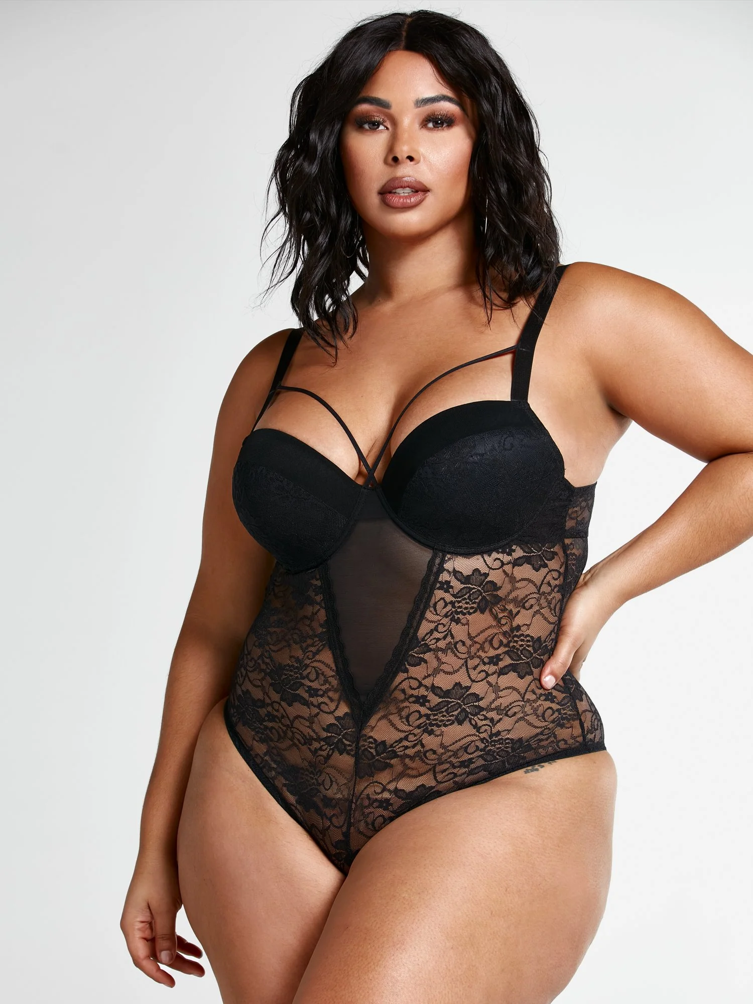 Deborah Strappy Lace Bodysuit - Image 2
