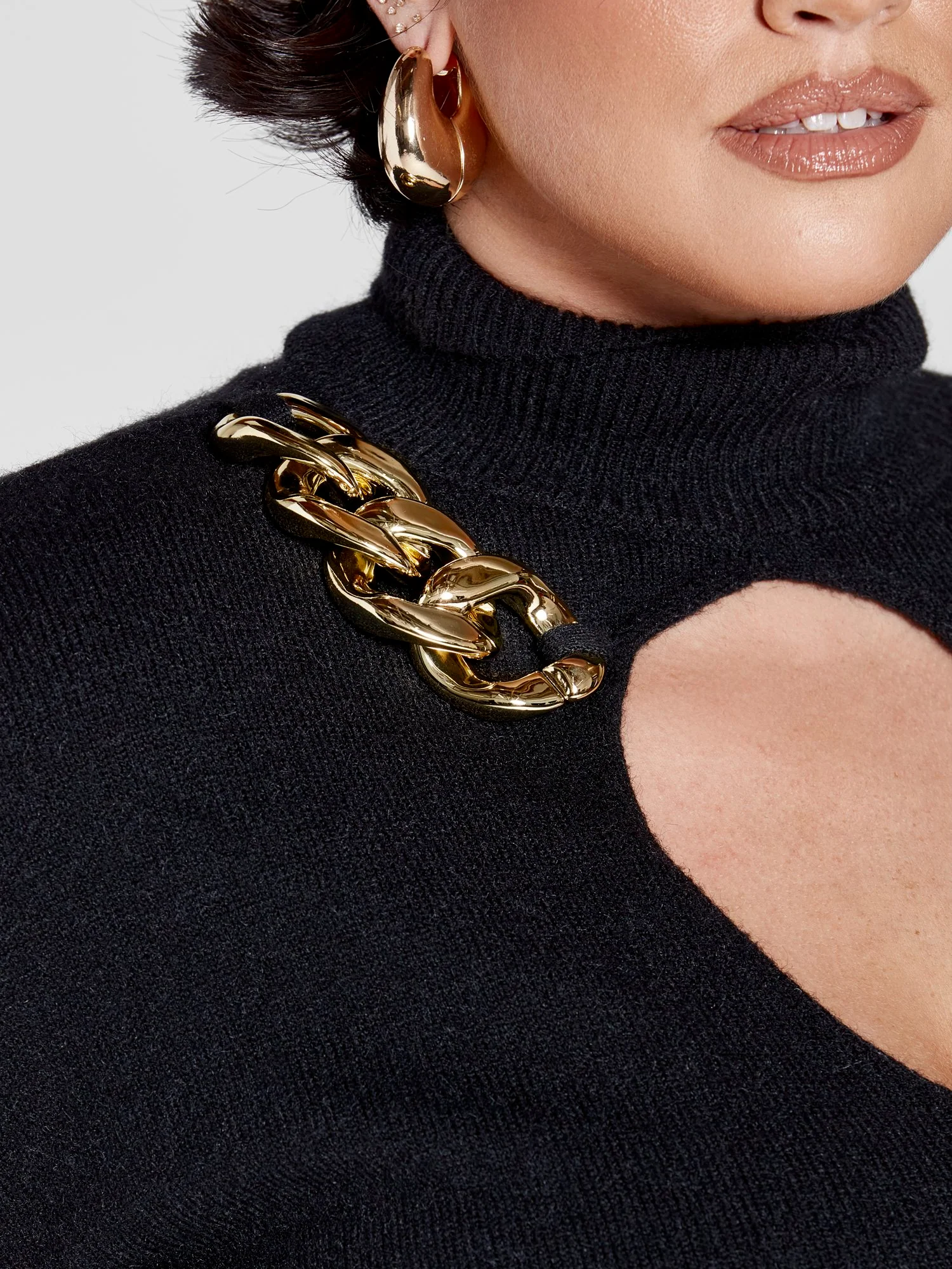 Demi Chain Detail Pullover Sweater - Image 5