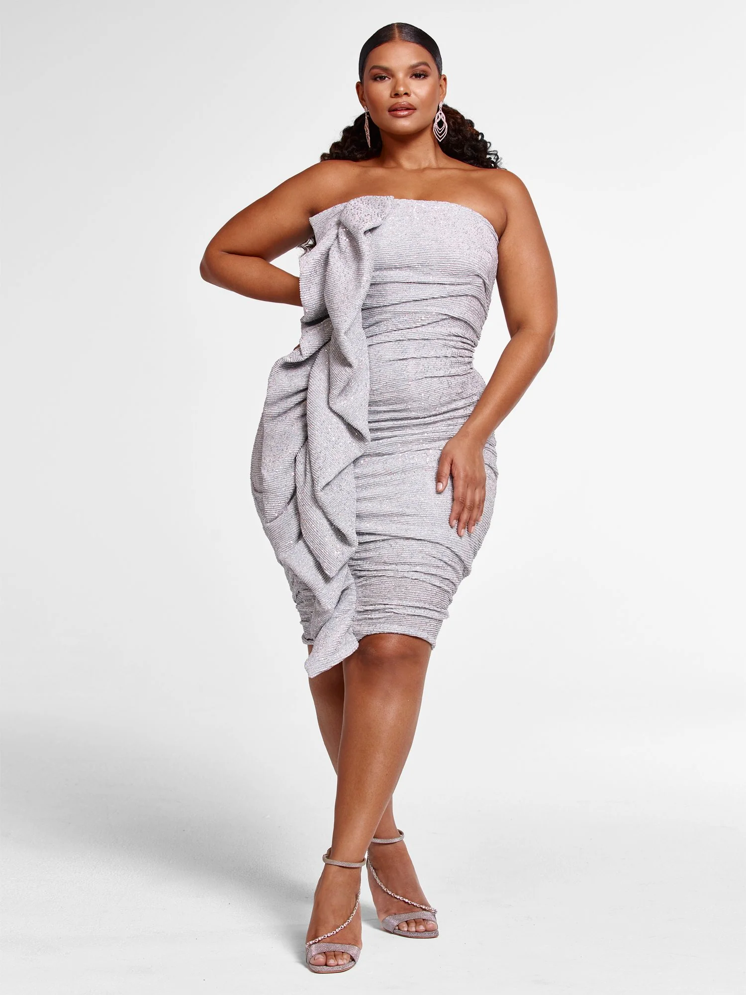 Dionne Strapless Ruffle Dress - Image 4