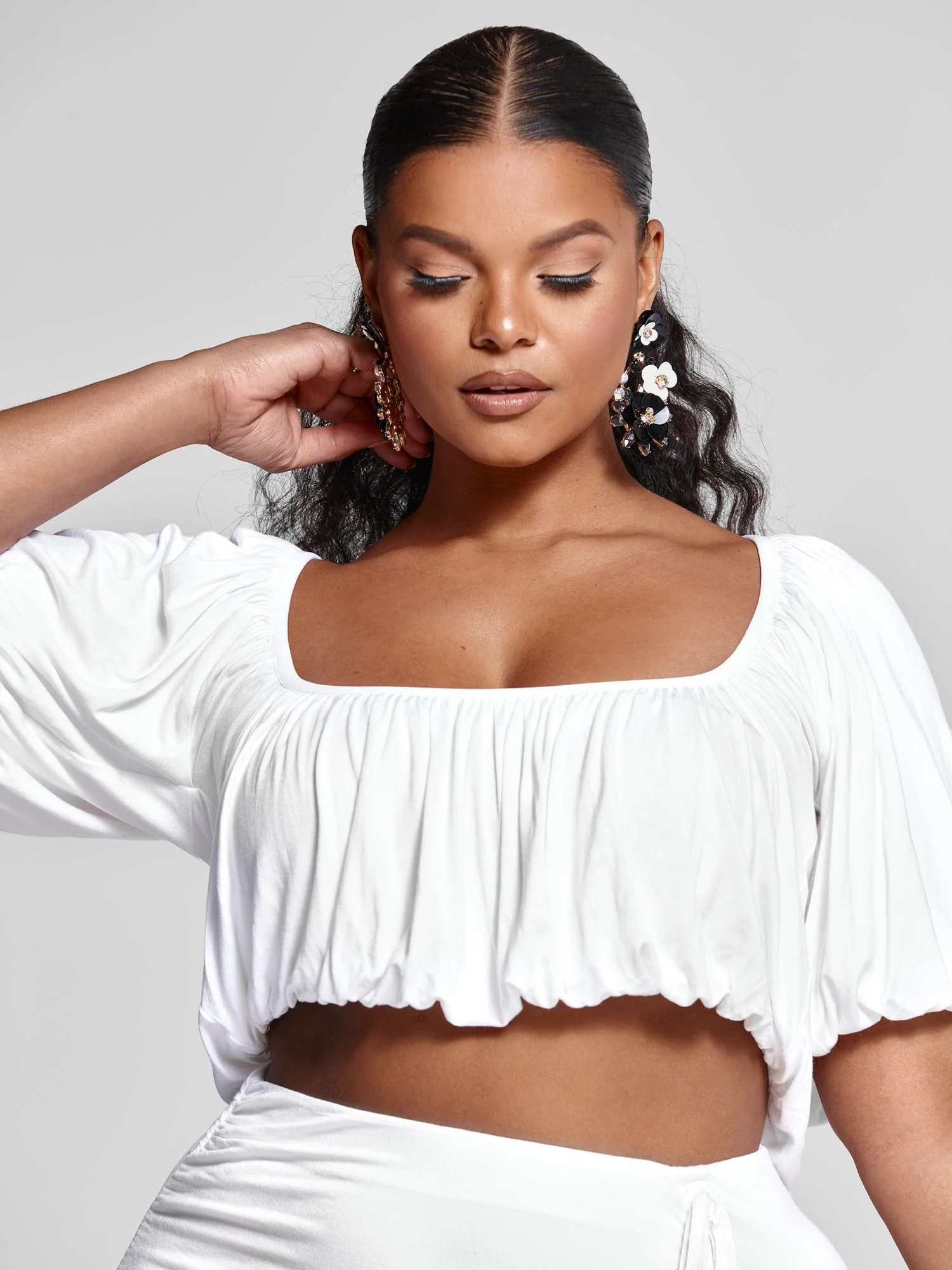 Doreen Off The Shoulder Bubble Hem Top - Image 6