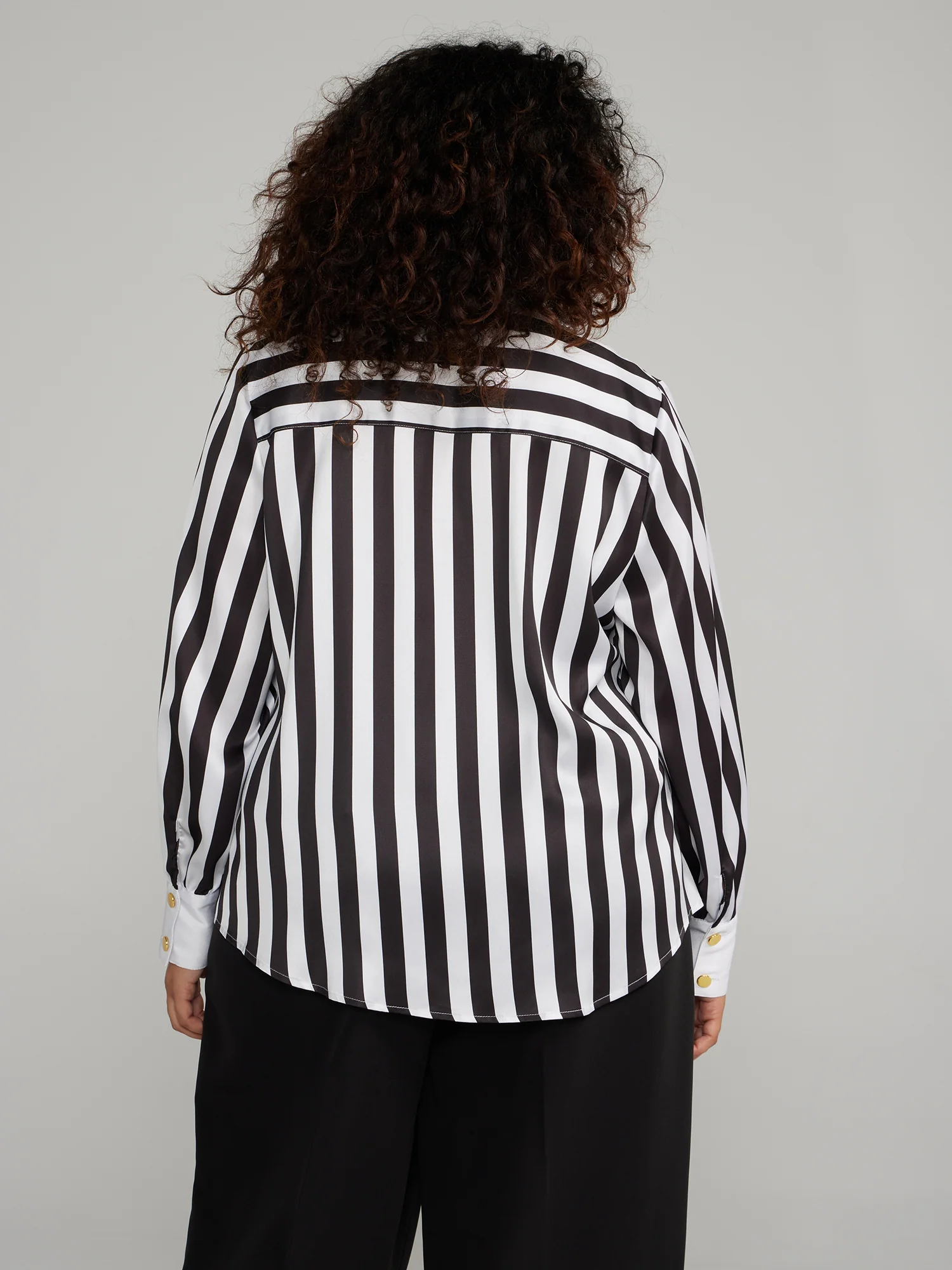 Double Pocket Striped Button-Down Shirt - Image 3