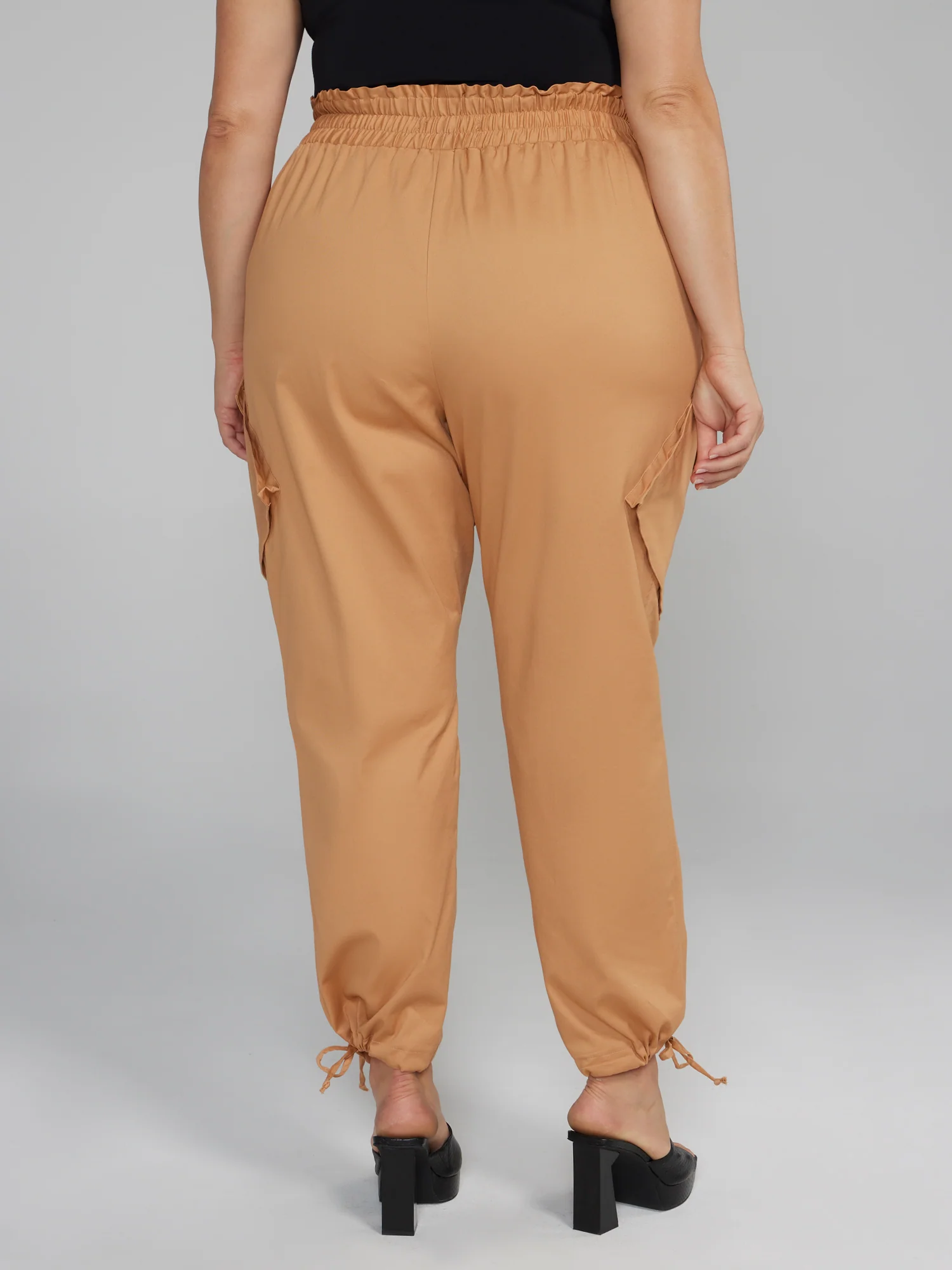 Drawstring Hem Cargo Joggers - Image 4