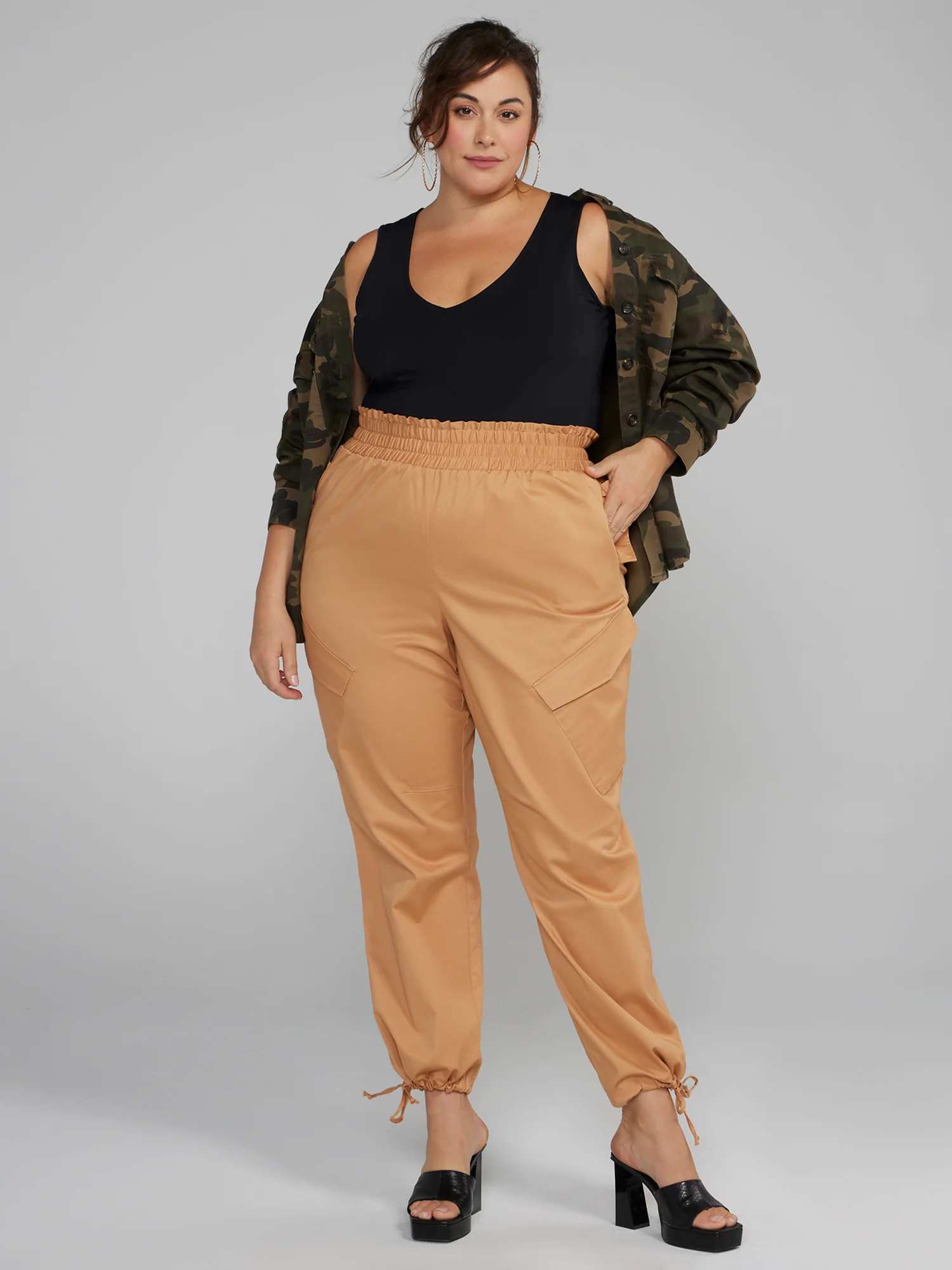 Drawstring Hem Cargo Joggers - Image 5