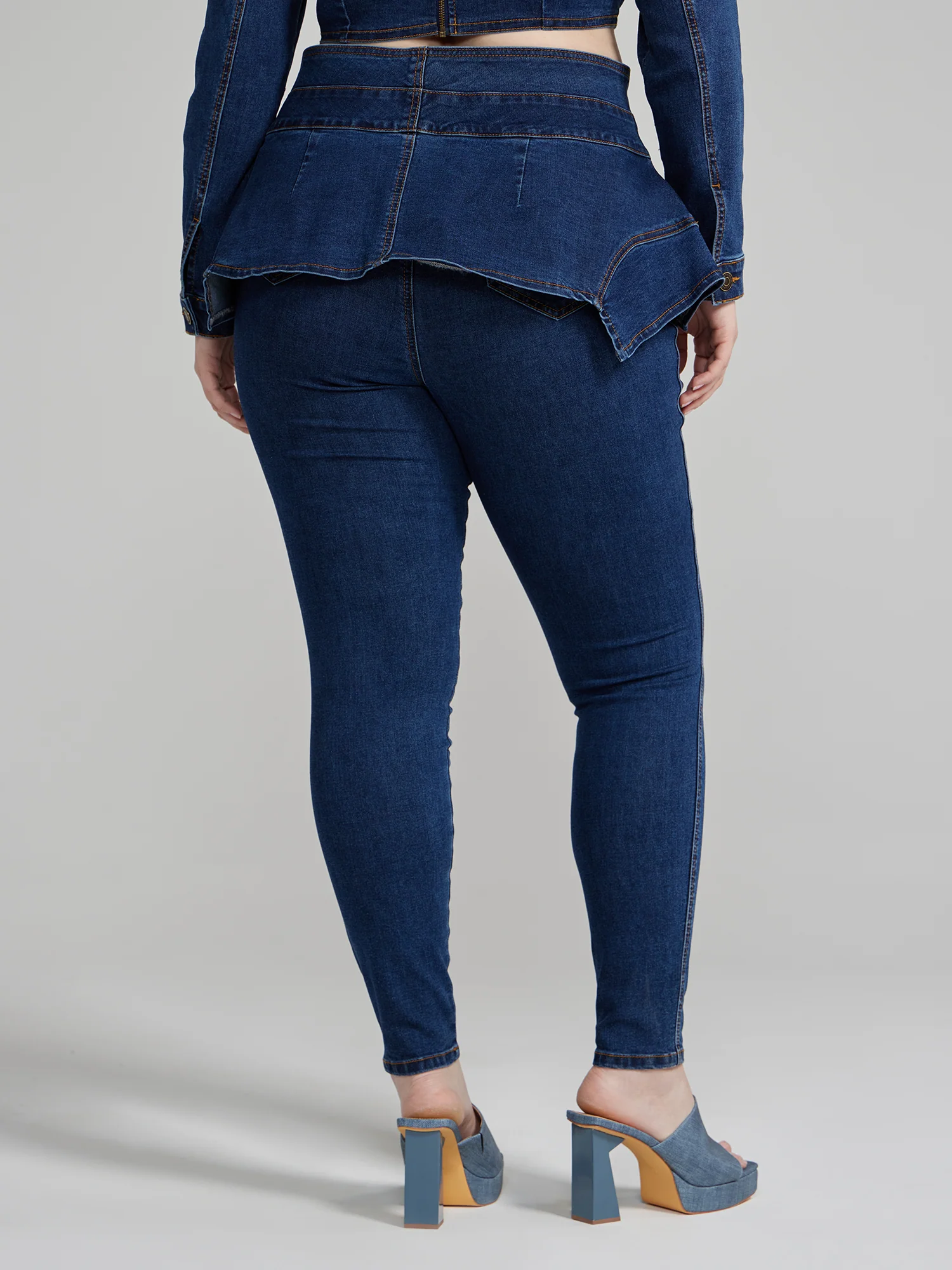 Draya Skinny Jeans with Peplum Belt - Image 5