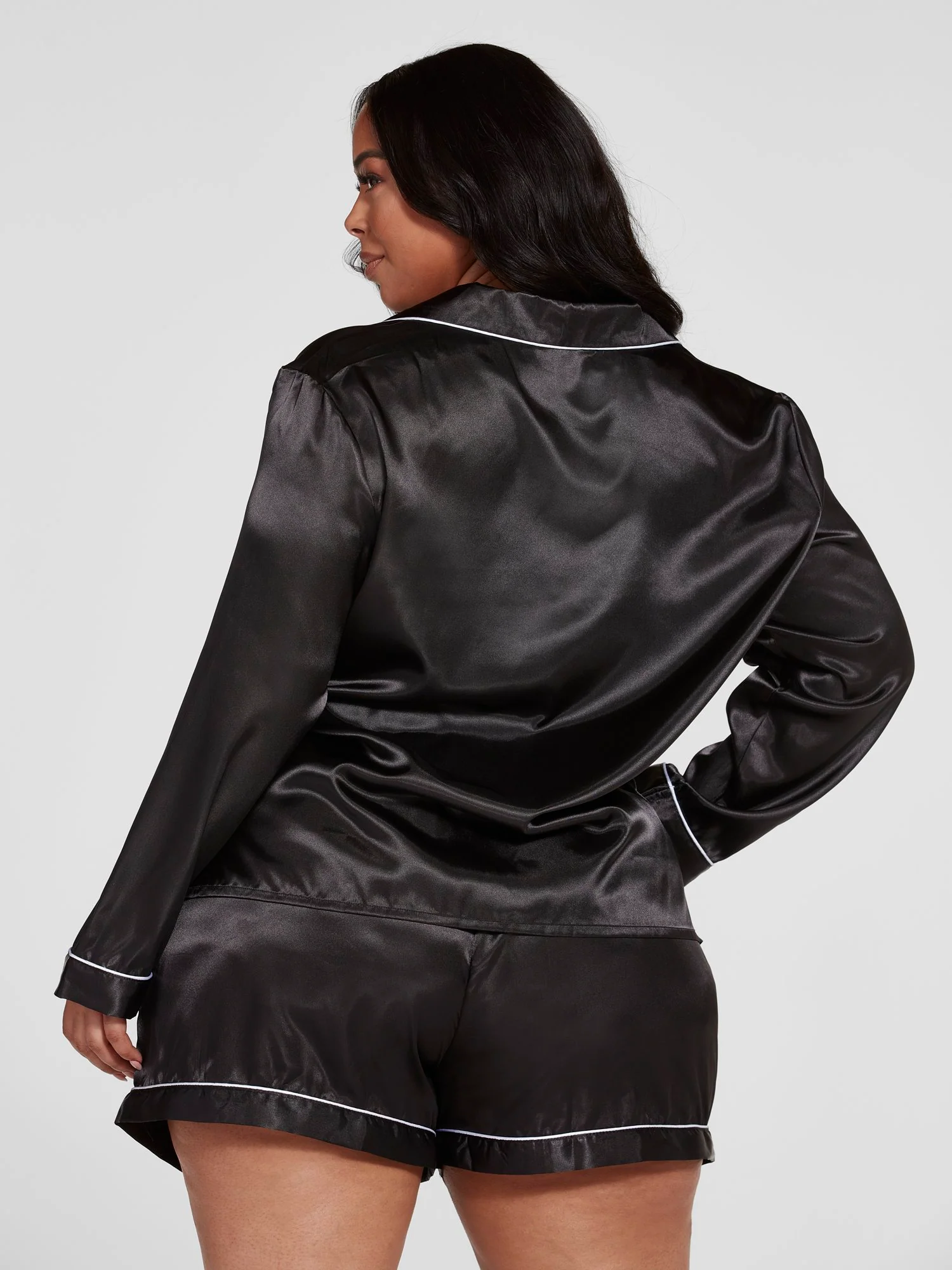Elise Satin Pajamas Set with Eyemask - Image 3
