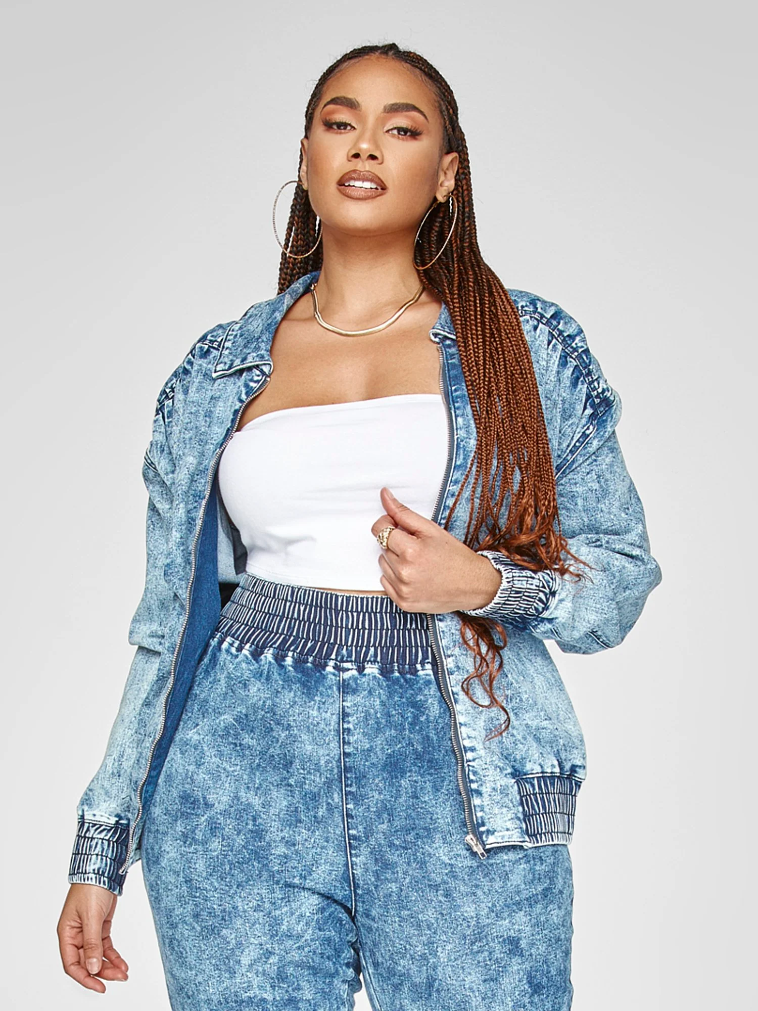 Elissa Acid Wash Denim Jacket - Image 2
