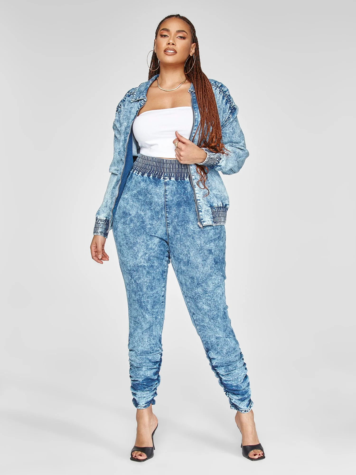 Elissa Acid Wash Denim Jacket - Image 3