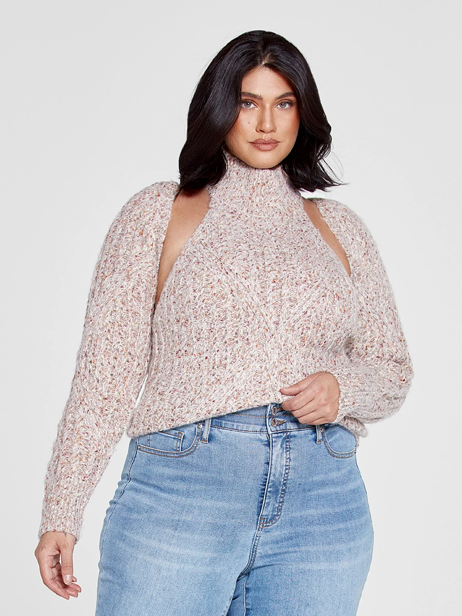 Ellie Marled Shrug and Tank Set - Image 2