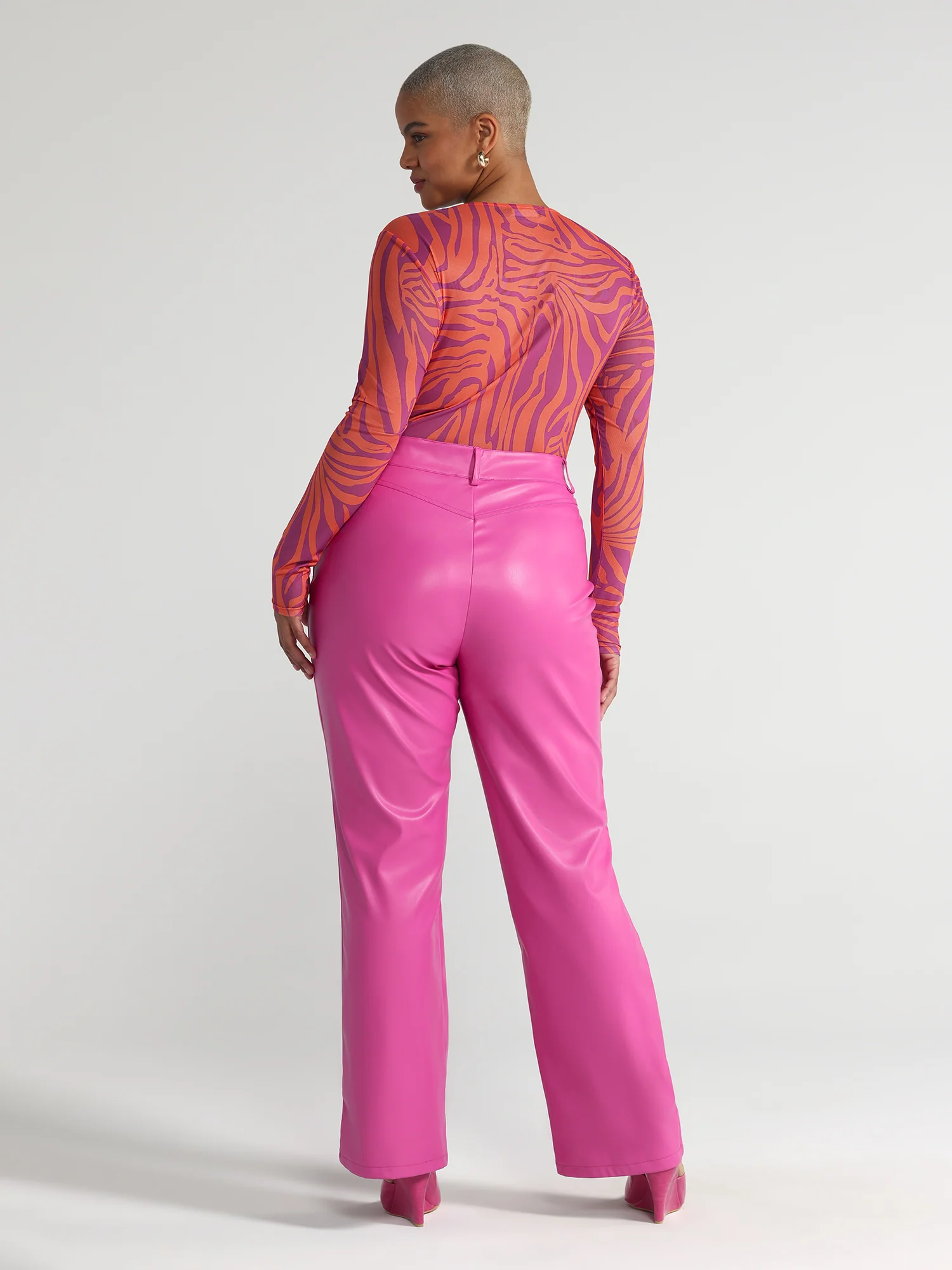 Eveline Zebra Print Mesh Top - Image 3