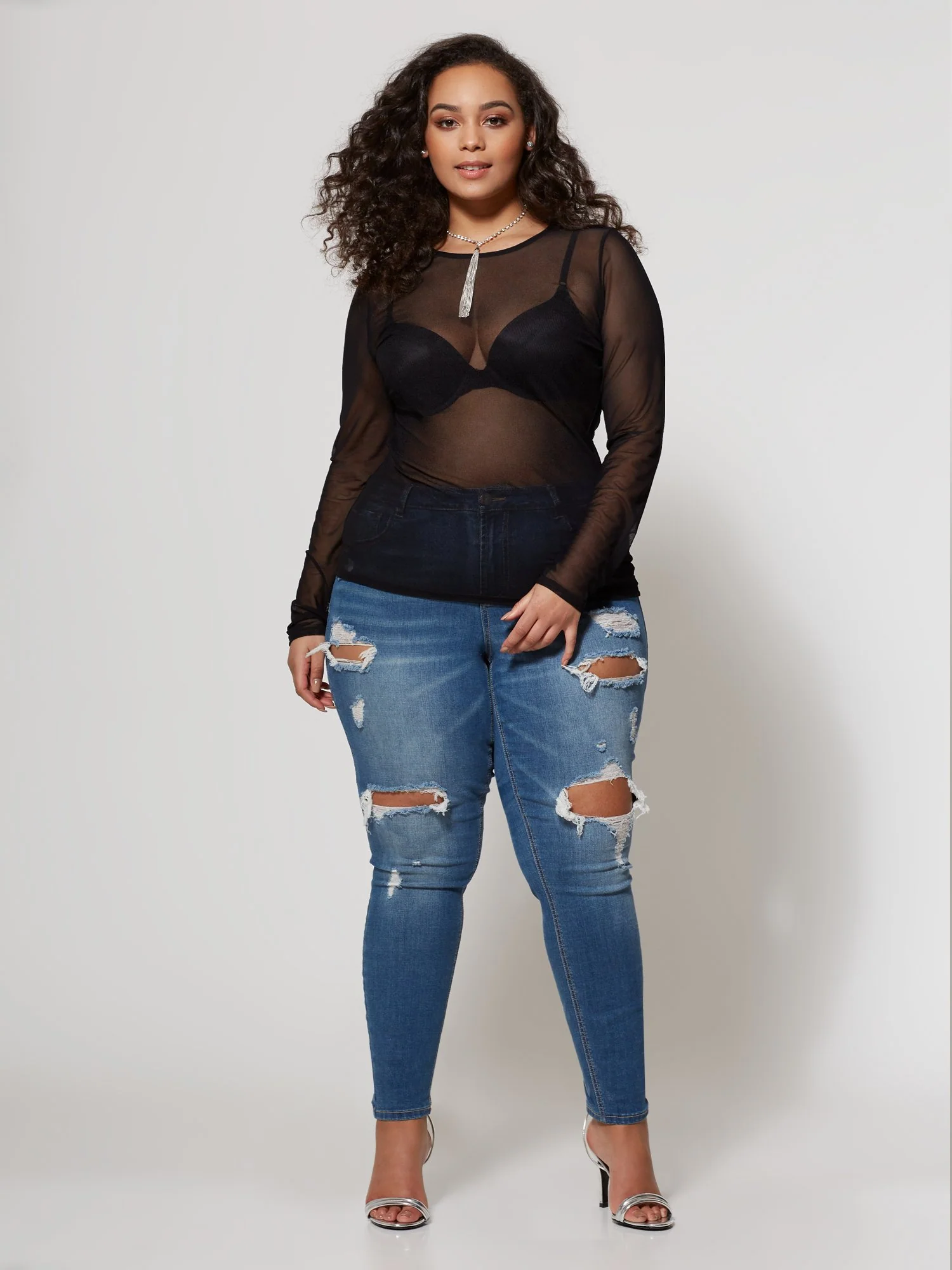 Evelyn Black Scoop Neck Top - Image 4