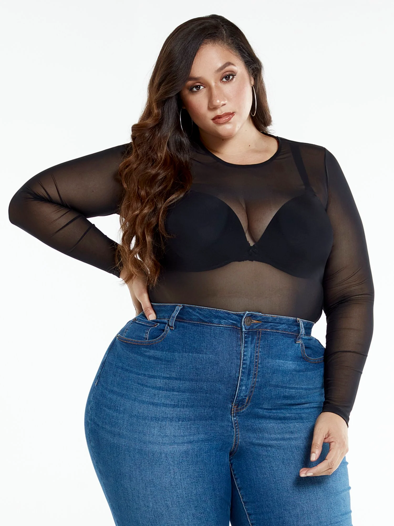 Evelyn Black Scoop Neck Top - Image 2