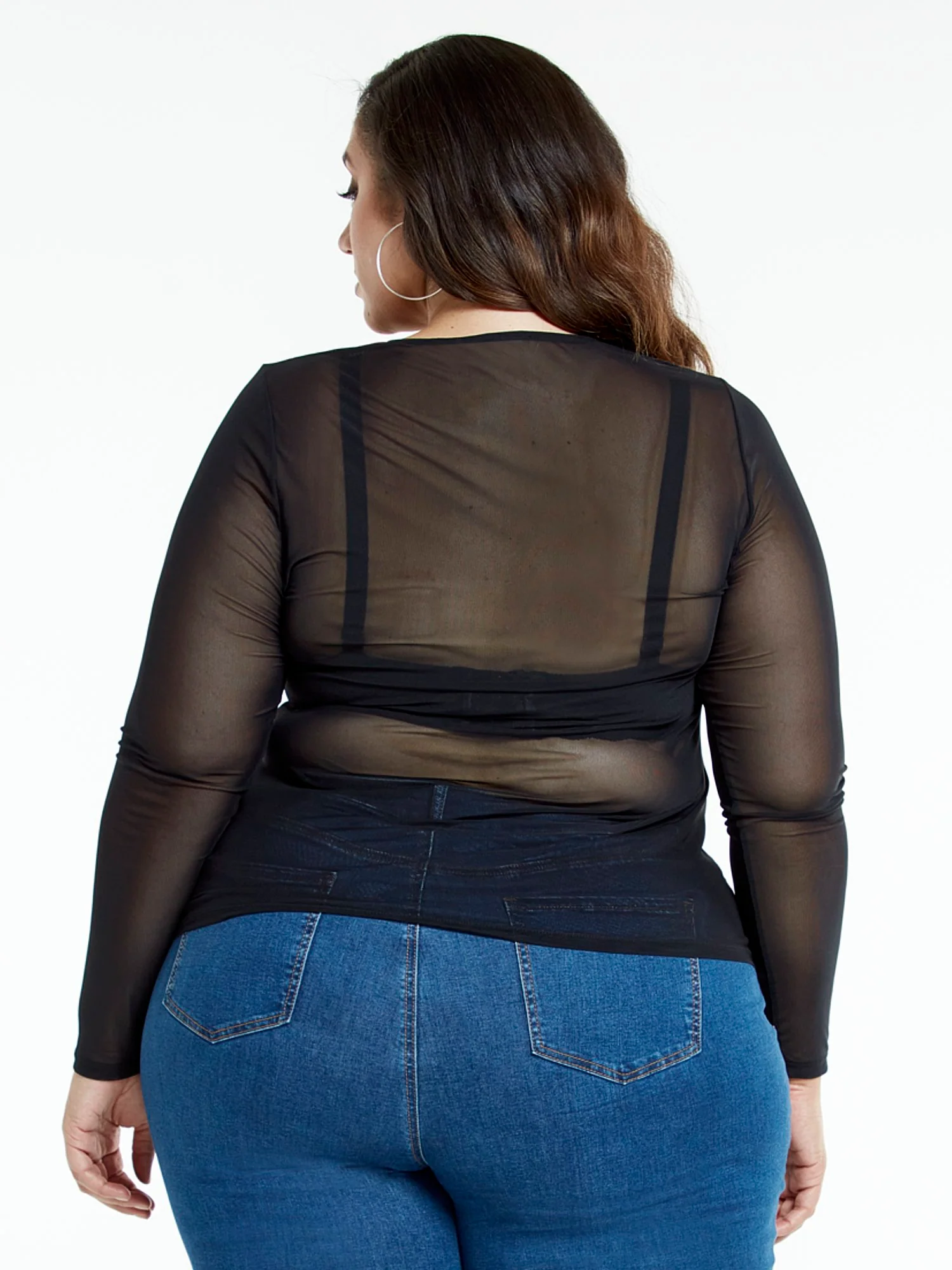 Evelyn Black Scoop Neck Top - Image 3
