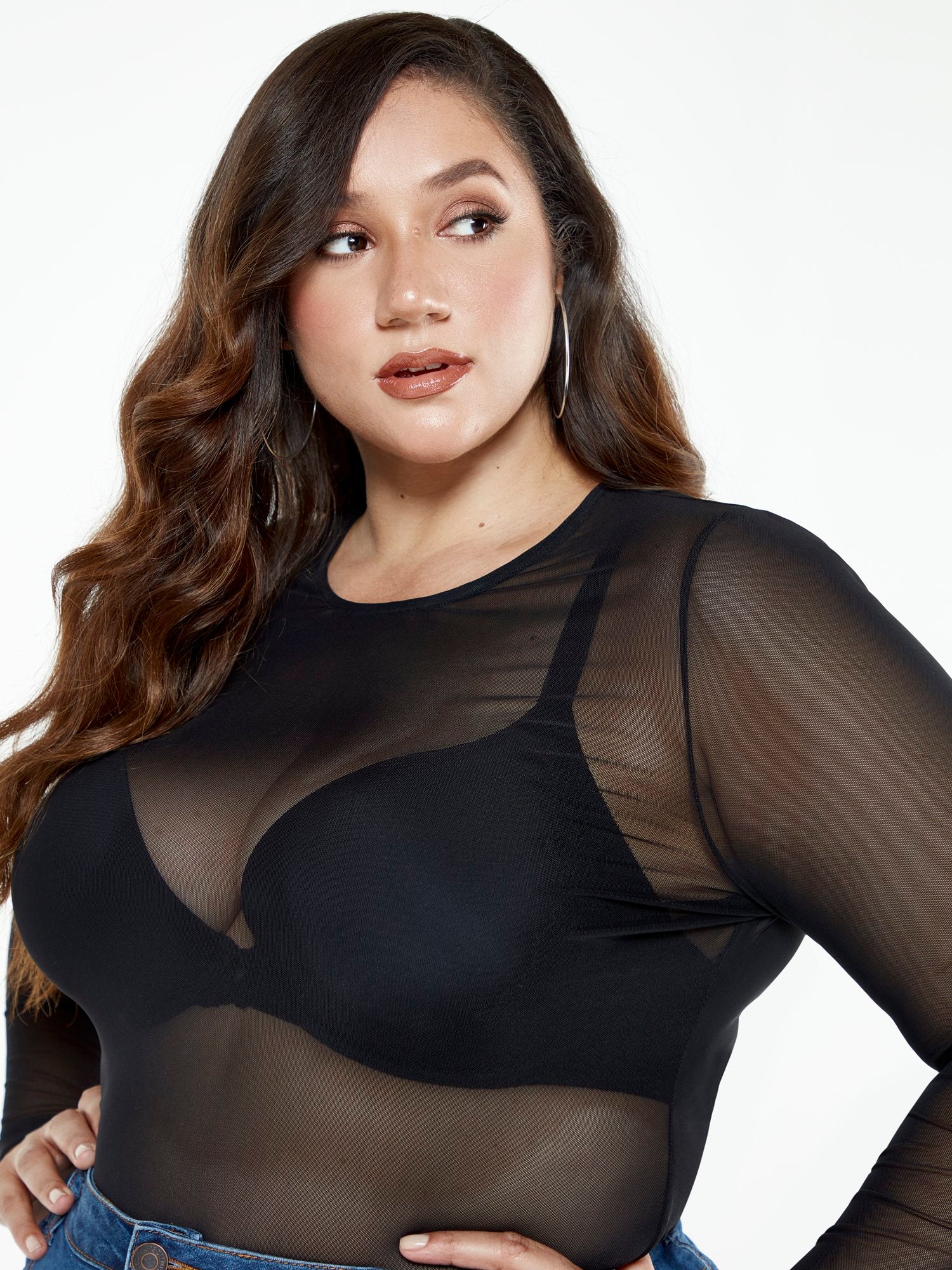 Evelyn Black Scoop Neck Top - Image 4