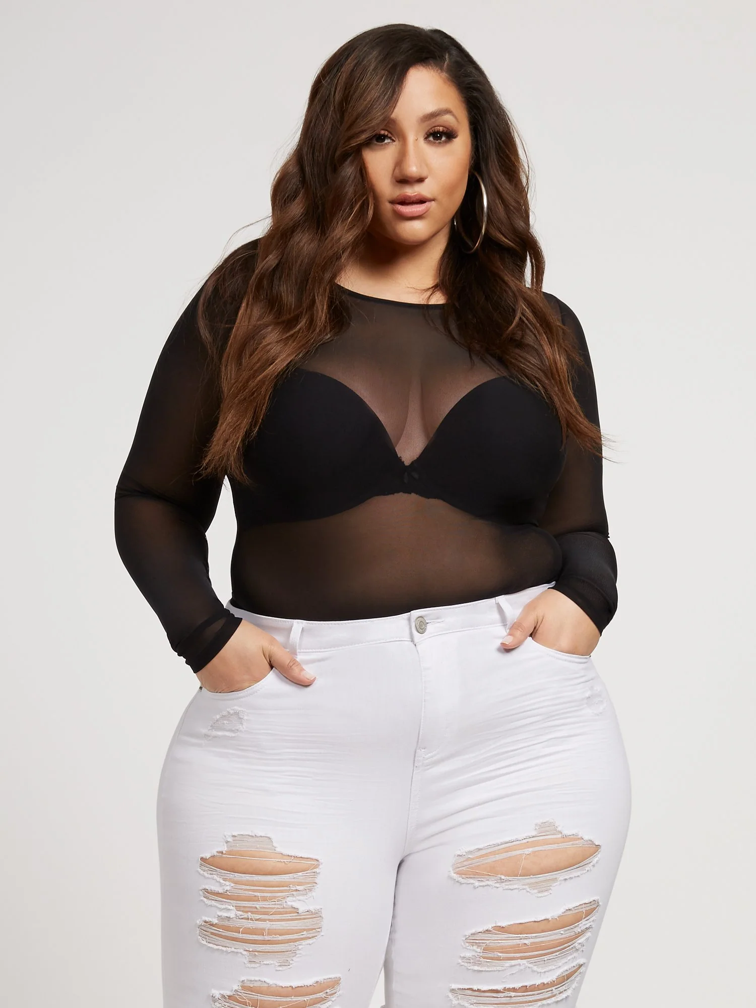 Evelyn Black Scoop Neck Top - Image 7