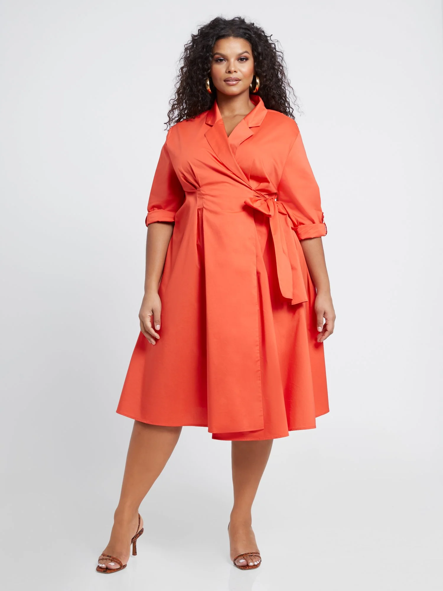 Everleigh Poplin Wrap Dress - Image 2