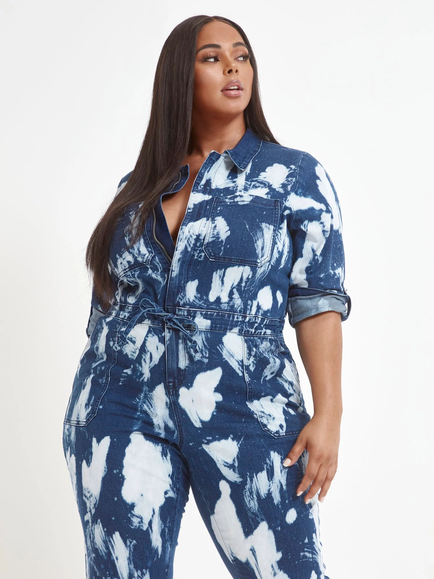 Evie Tie Dye Denim Jumpsuit - Image 4