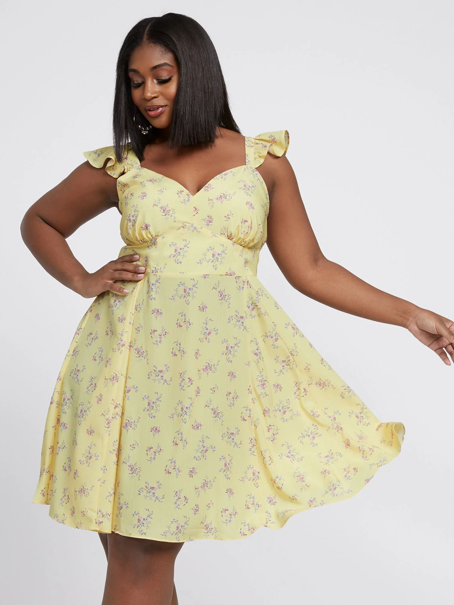 Fabiana Sleeveless Floral Flare Dress - Image 2