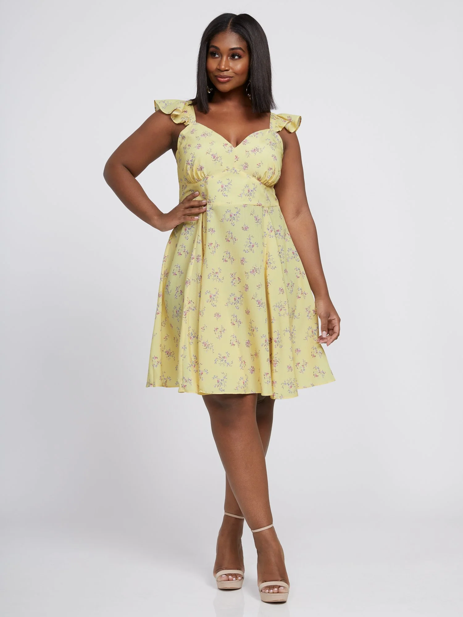 Fabiana Sleeveless Floral Flare Dress - Image 5