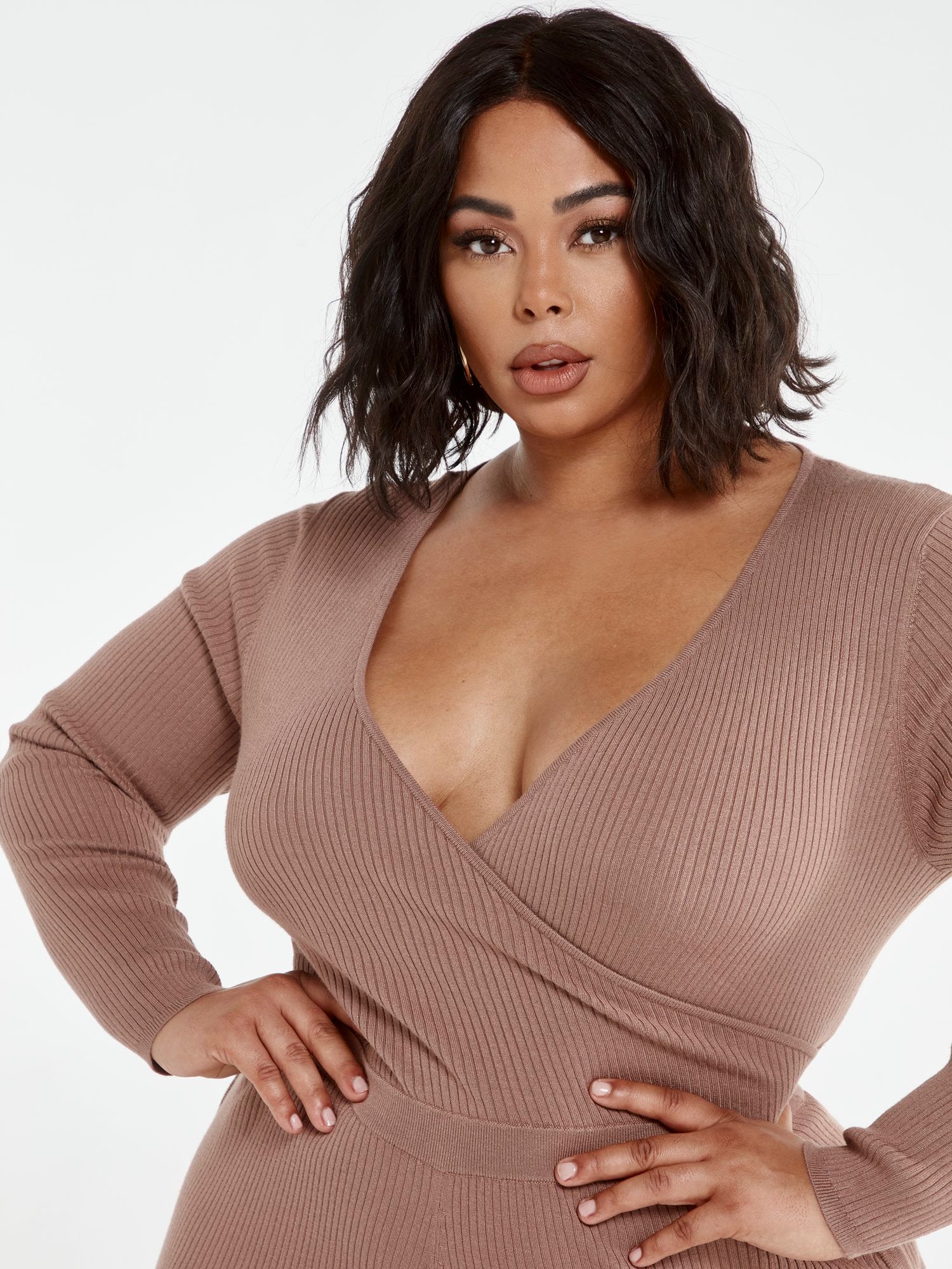 Farah Faux-Wrap Sweater Jumpsuit - Image 6