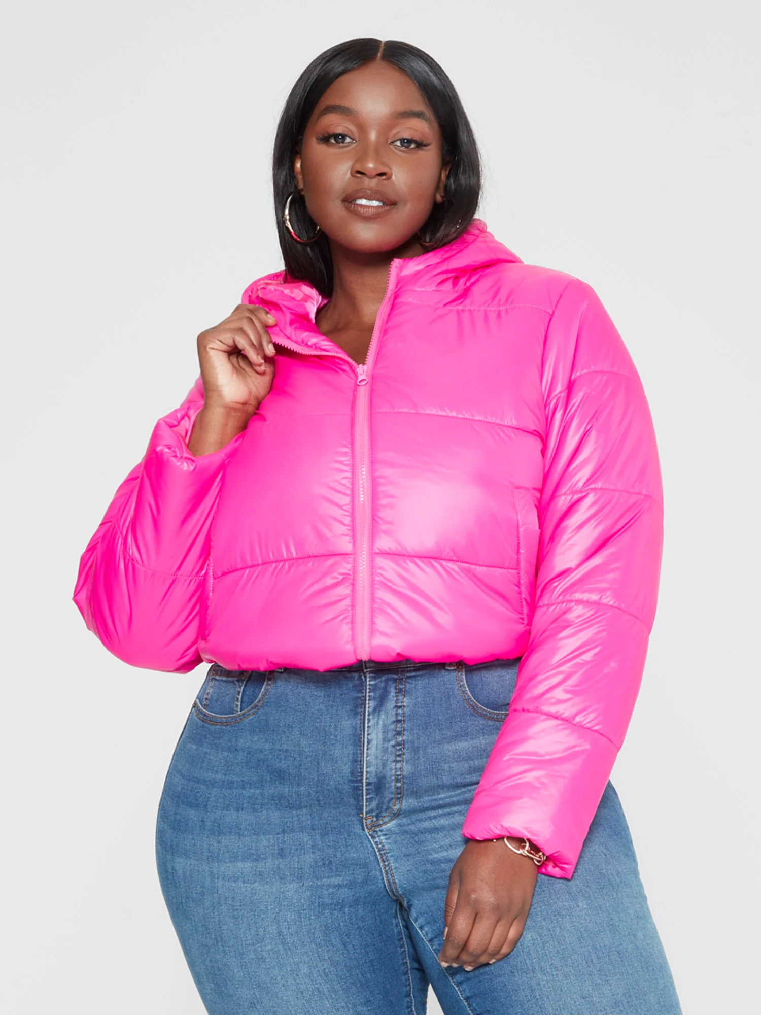 Farrah Short Hooded Puffer Coat - Image 7